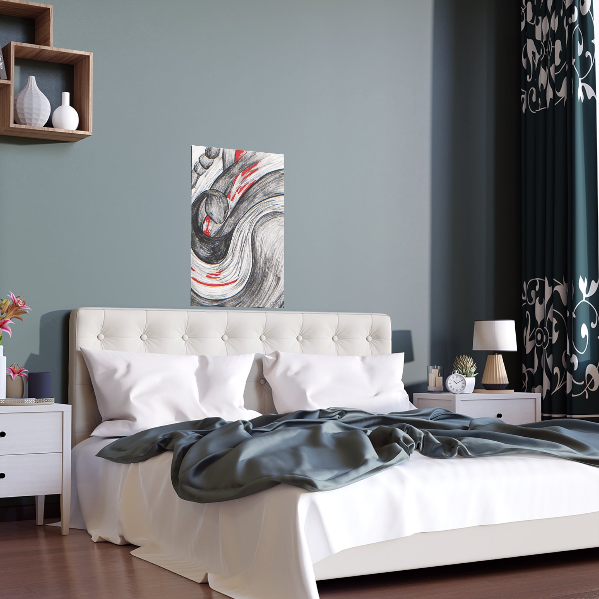 Stylish Silk Wall Poster, Elegant Art Decor, Indoor and Outdoor Wall Art, Unique Gift for Home, Modern Aesthetic Print