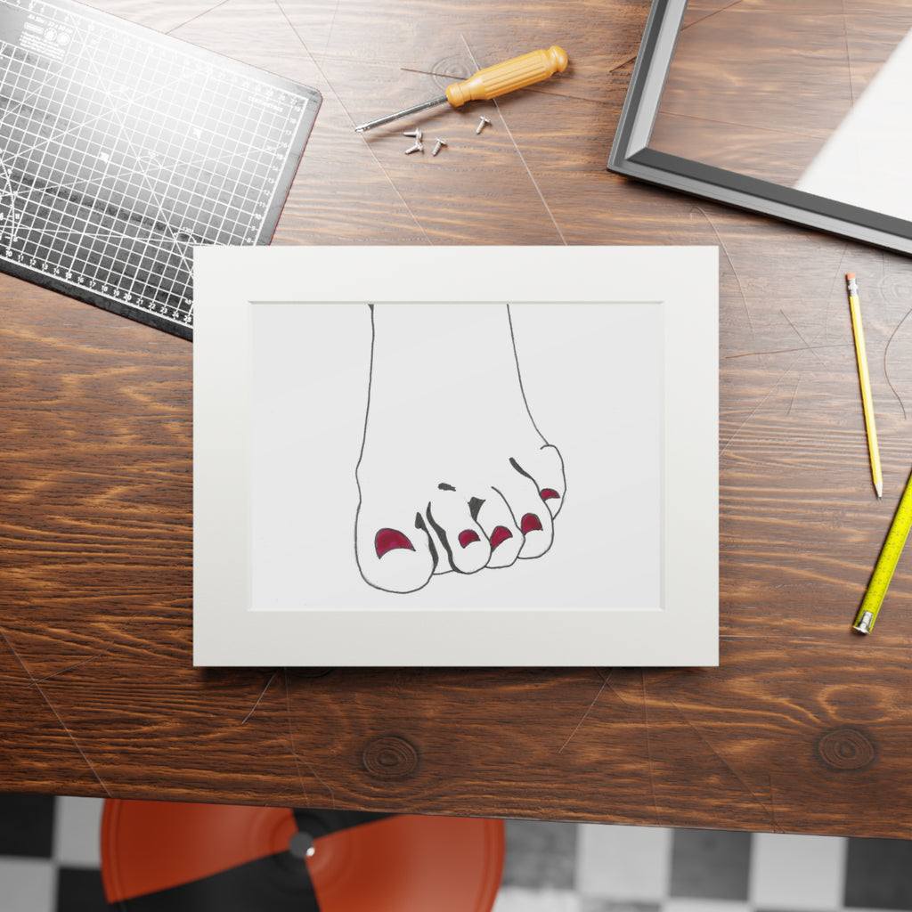 Artistic Foot Fine Art Prints, Minimalist Home Decor, Unique Gift for Art Lovers, Modern Wall Art, Stylish Framed Prints