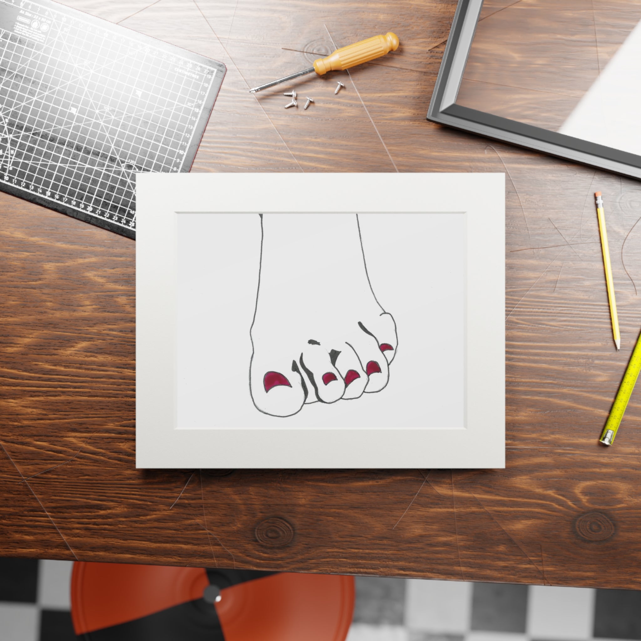 Artistic Foot Fine Art Prints, Minimalist Home Decor, Unique Gift for Art Lovers, Modern Wall Art, Stylish Framed Prints