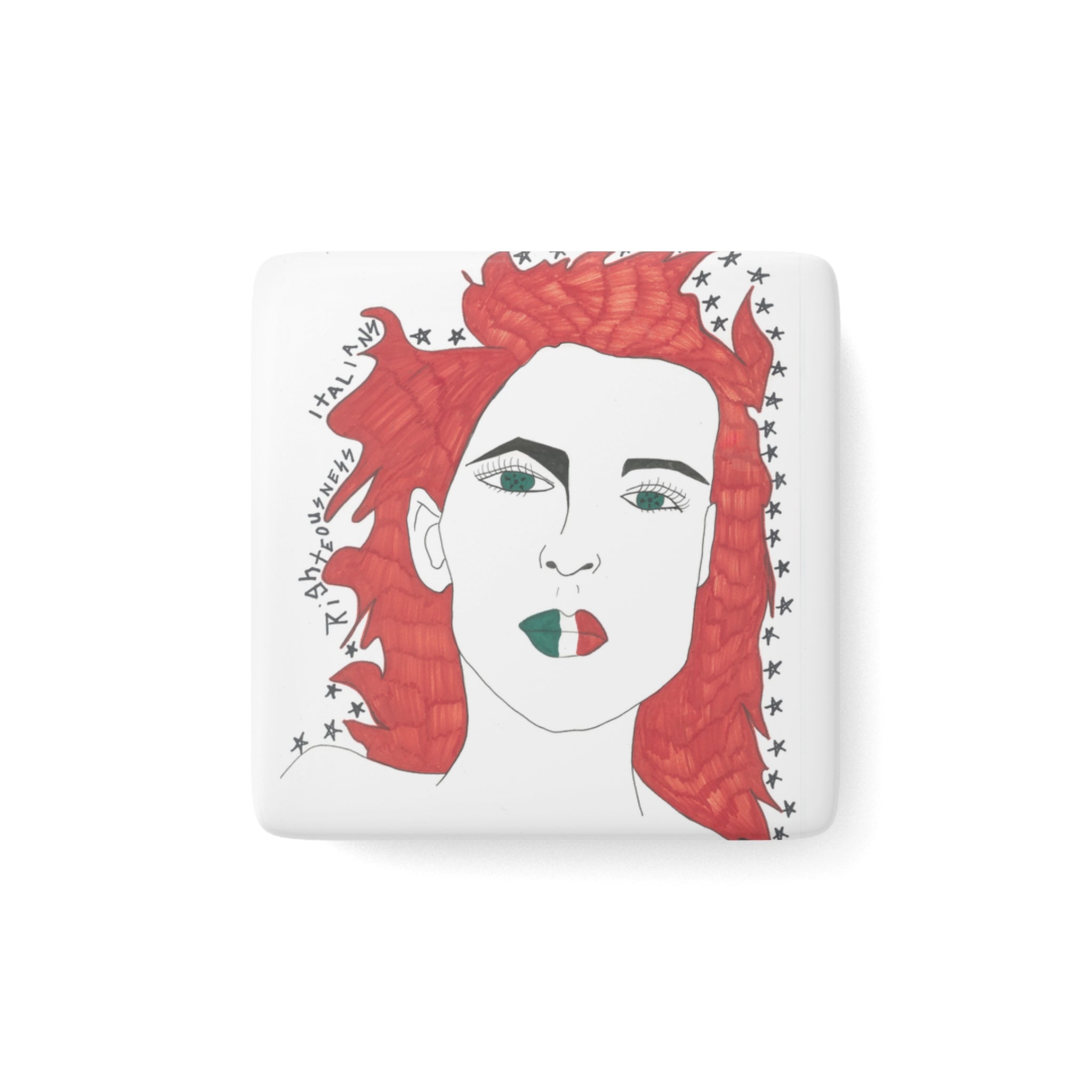 Artistic Porcelain Magnet - Mexican Heritage, Unique Home Decor, Gifts for Her, Kitchen Decoration, Artistic Refrigerator Magnet