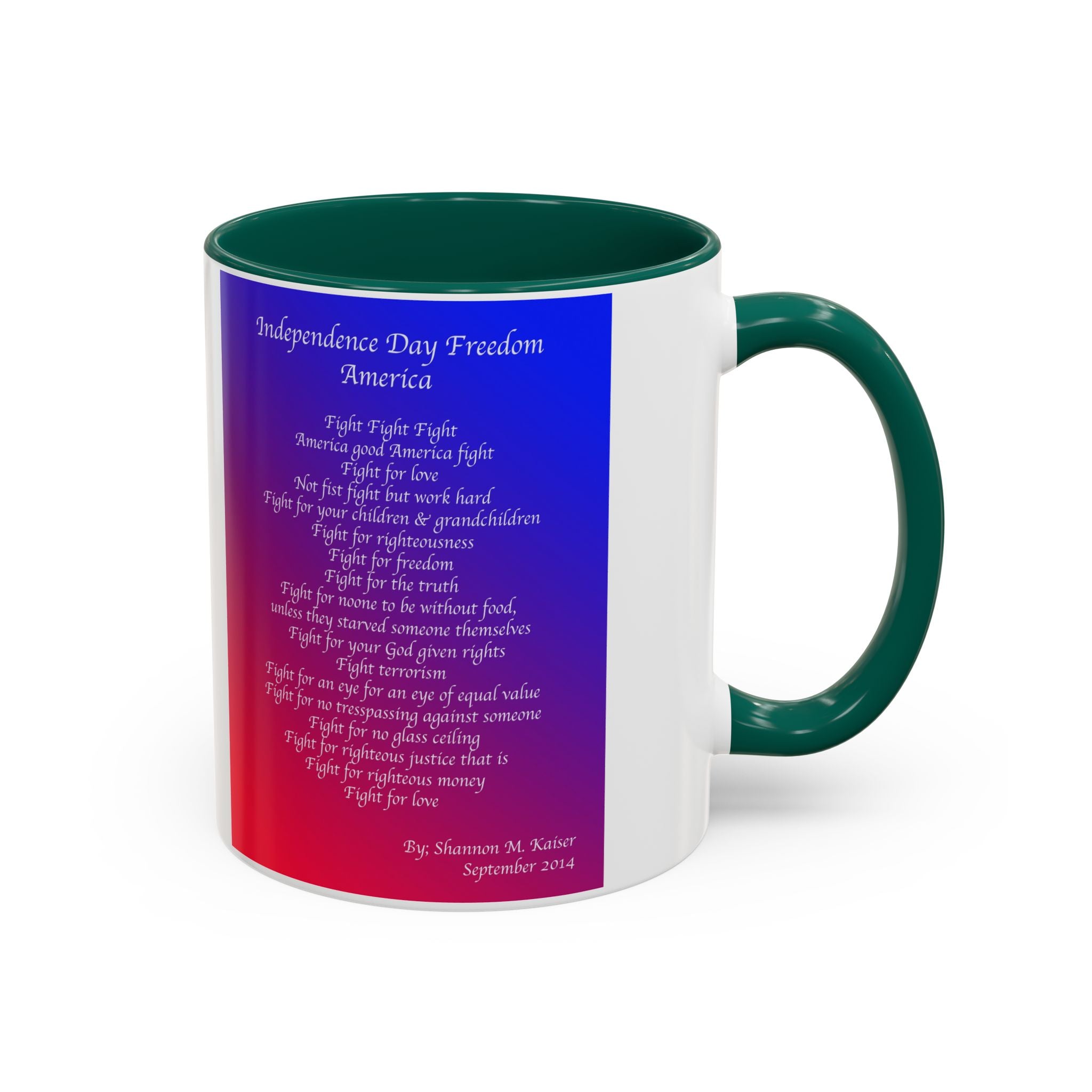 Colorful Independence Day Mug, Patriotic Coffee Cup, Freedom Quote Gift, 4th of July Decor, Inspirational Drinkware