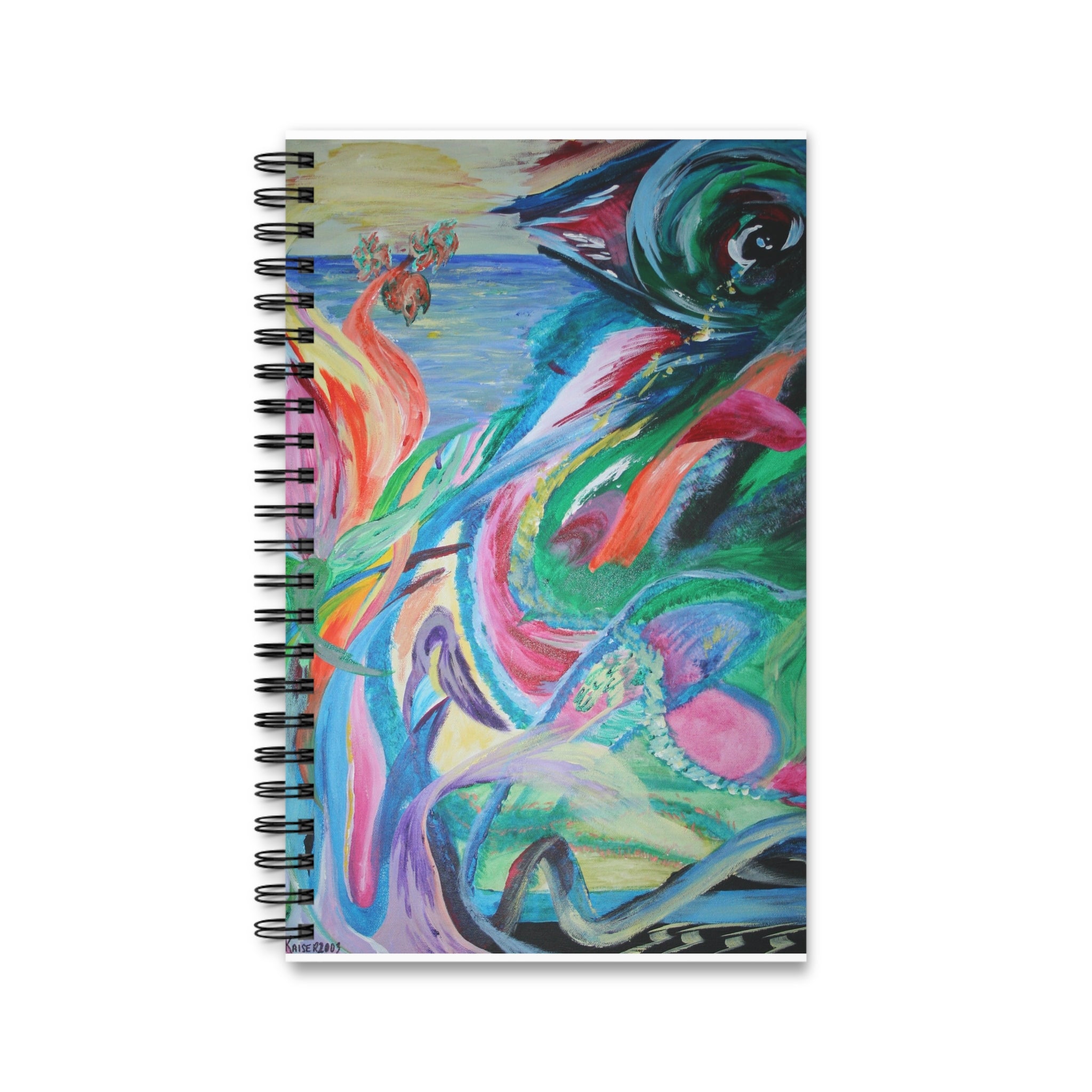 Vibrant Art Spiral Journal - Colorful, Creative Notepad for Writers, Gift for Artists, Studio Sketchbook, Eco-friendly Journal, [...]