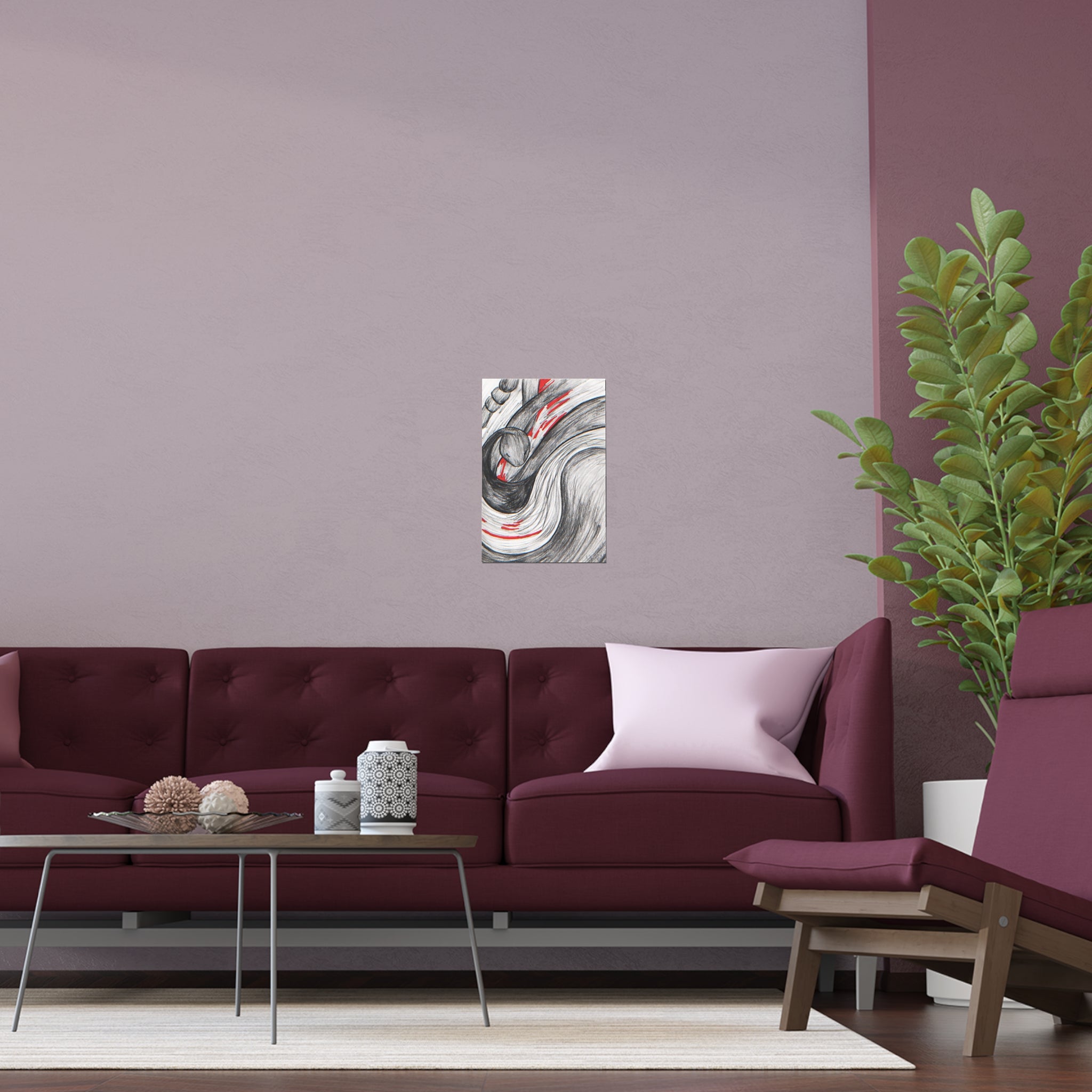 Stylish Silk Wall Poster, Elegant Art Decor, Indoor and Outdoor Wall Art, Unique Gift for Home, Modern Aesthetic Print