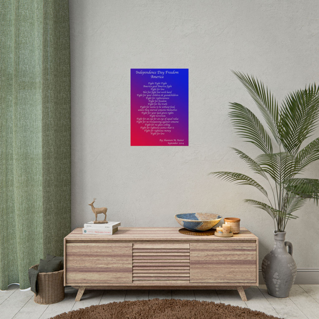 Patriotic Freedom Poster, Independence Day Decor, Inspirational Wall Art, Americana Home Decor, Motivational Gift for National Holidays