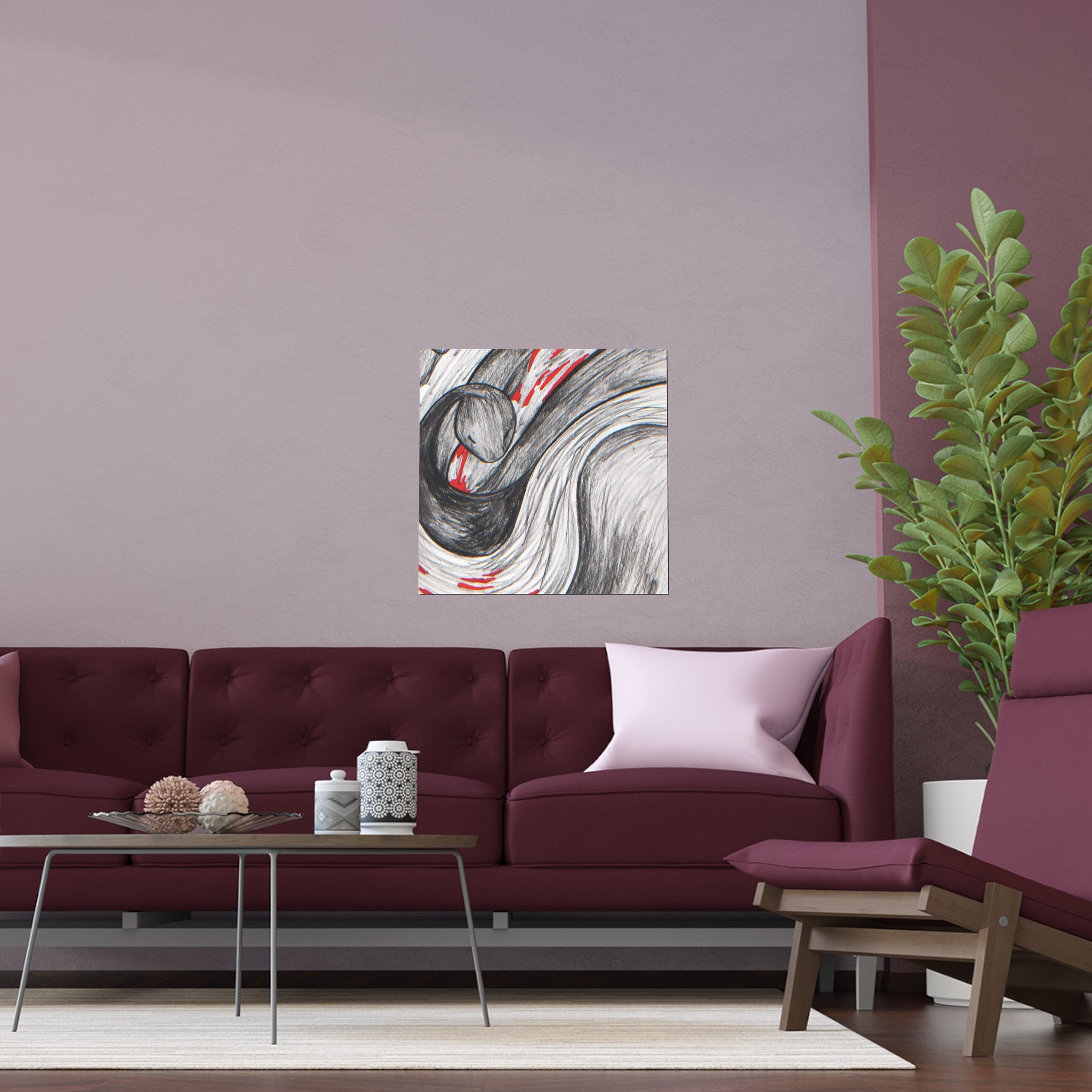 Stylish Silk Wall Poster, Elegant Art Decor, Indoor and Outdoor Wall Art, Unique Gift for Home, Modern Aesthetic Print
