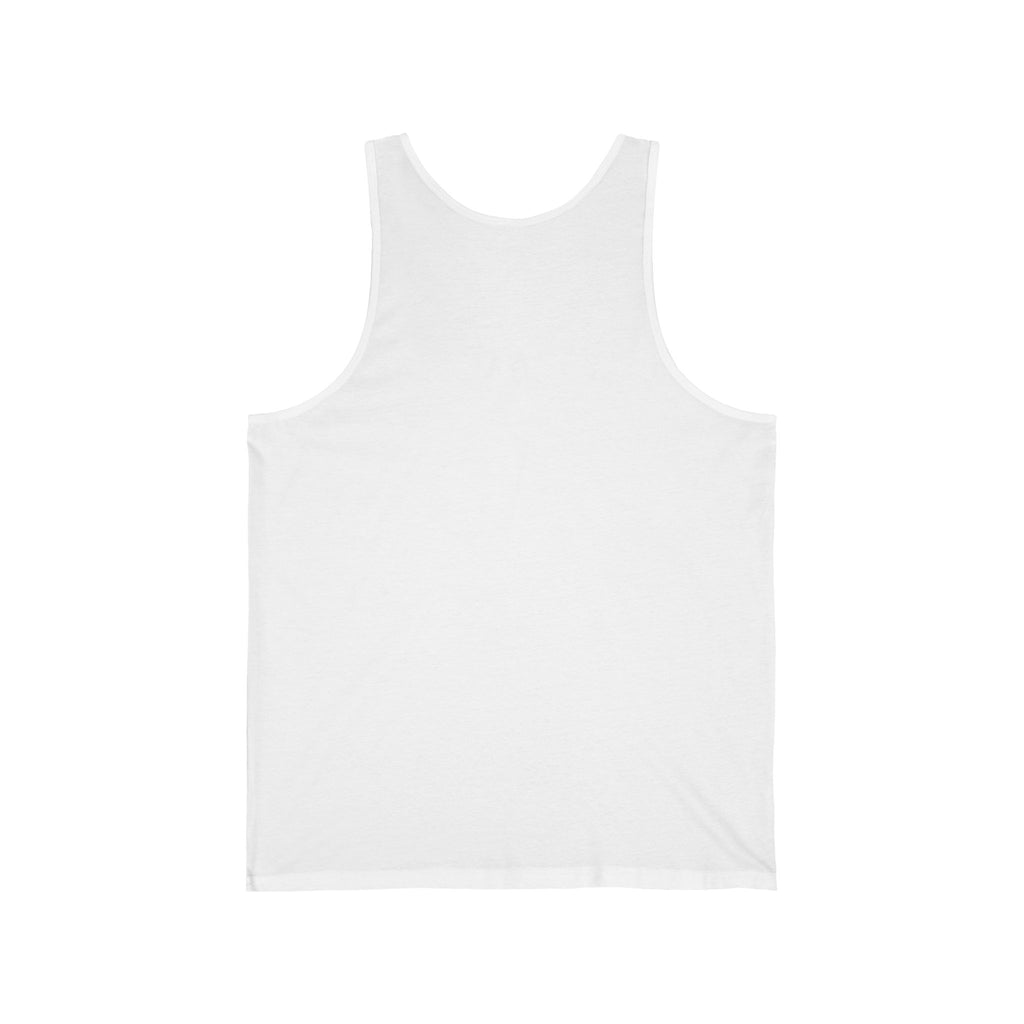 Artistic Unisex Jersey Tank Top, Casual Graphic Tee, Summer Layering Essential, Unique Gift for Art Lovers, Graphic Sleeveless Shirt