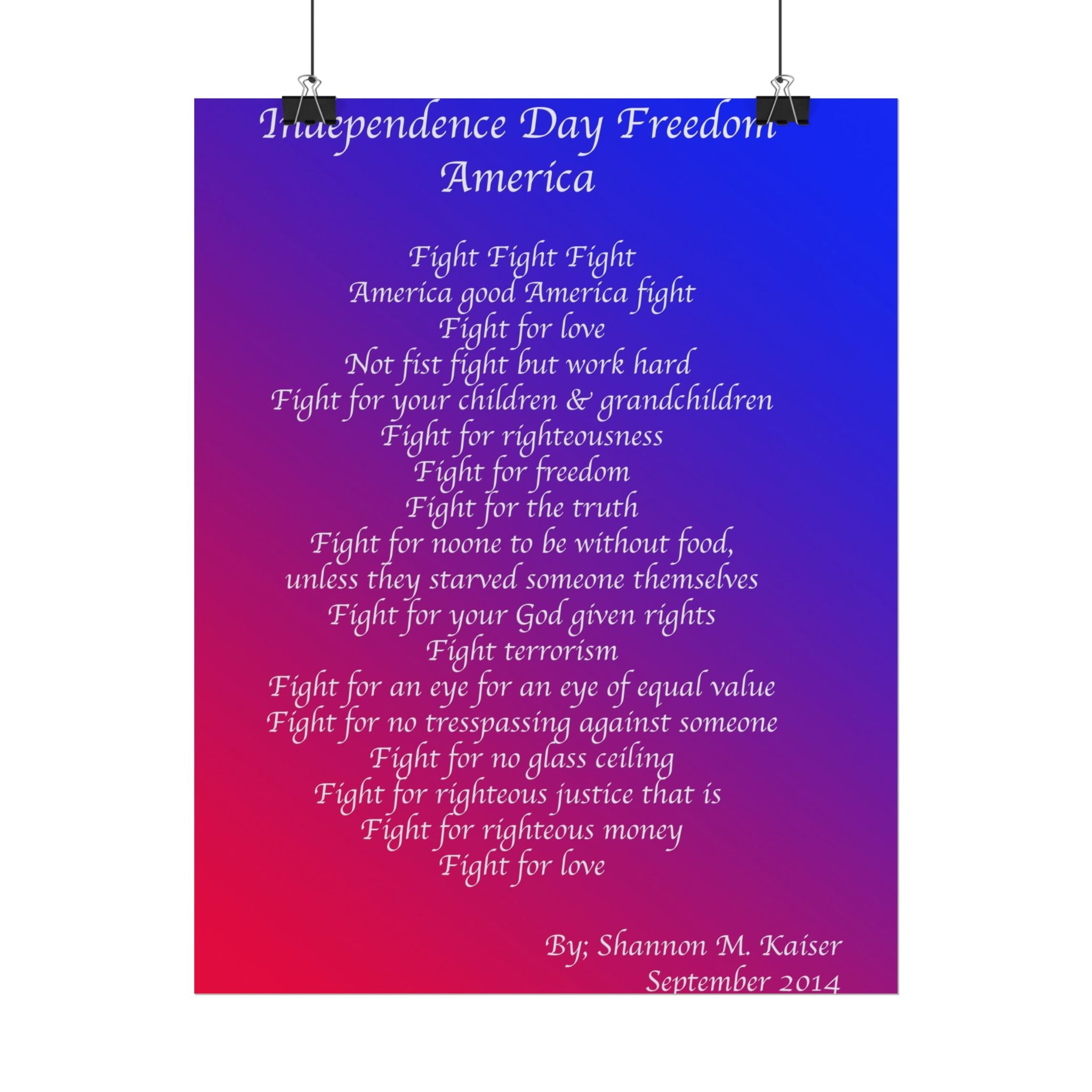 Patriotic Freedom Poster, Independence Day Decor, Inspirational Wall Art, Americana Home Decor, Motivational Gift for National Holidays