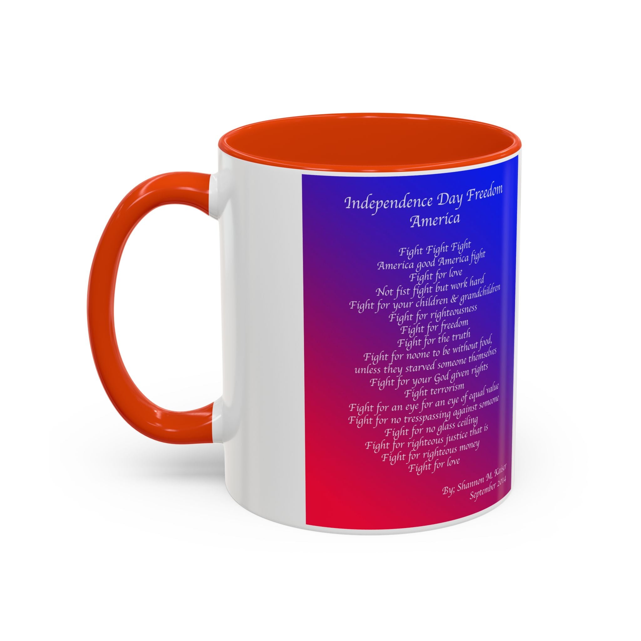 Colorful Independence Day Mug, Patriotic Coffee Cup, Freedom Quote Gift, 4th of July Decor, Inspirational Drinkware