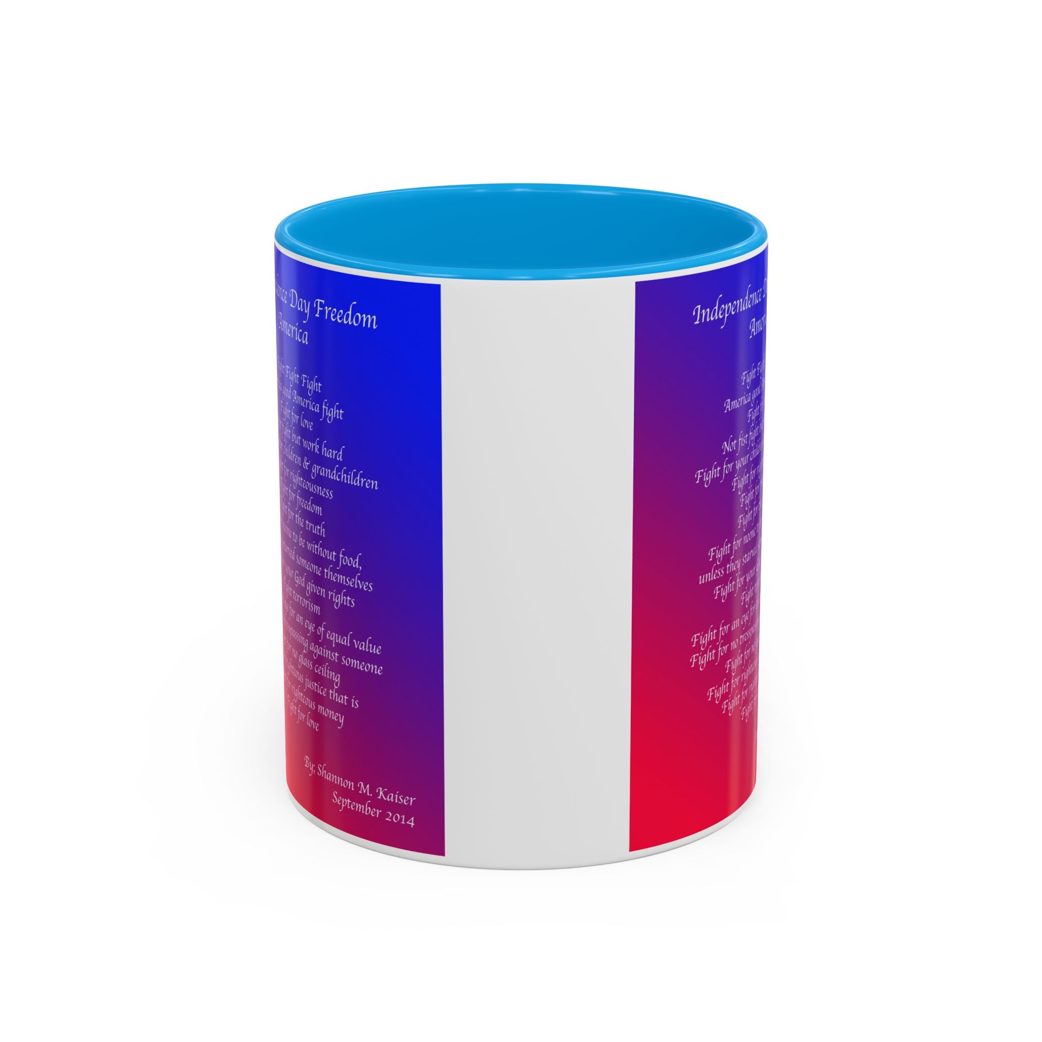 Colorful Independence Day Mug, Patriotic Coffee Cup, Freedom Quote Gift, 4th of July Decor, Inspirational Drinkware