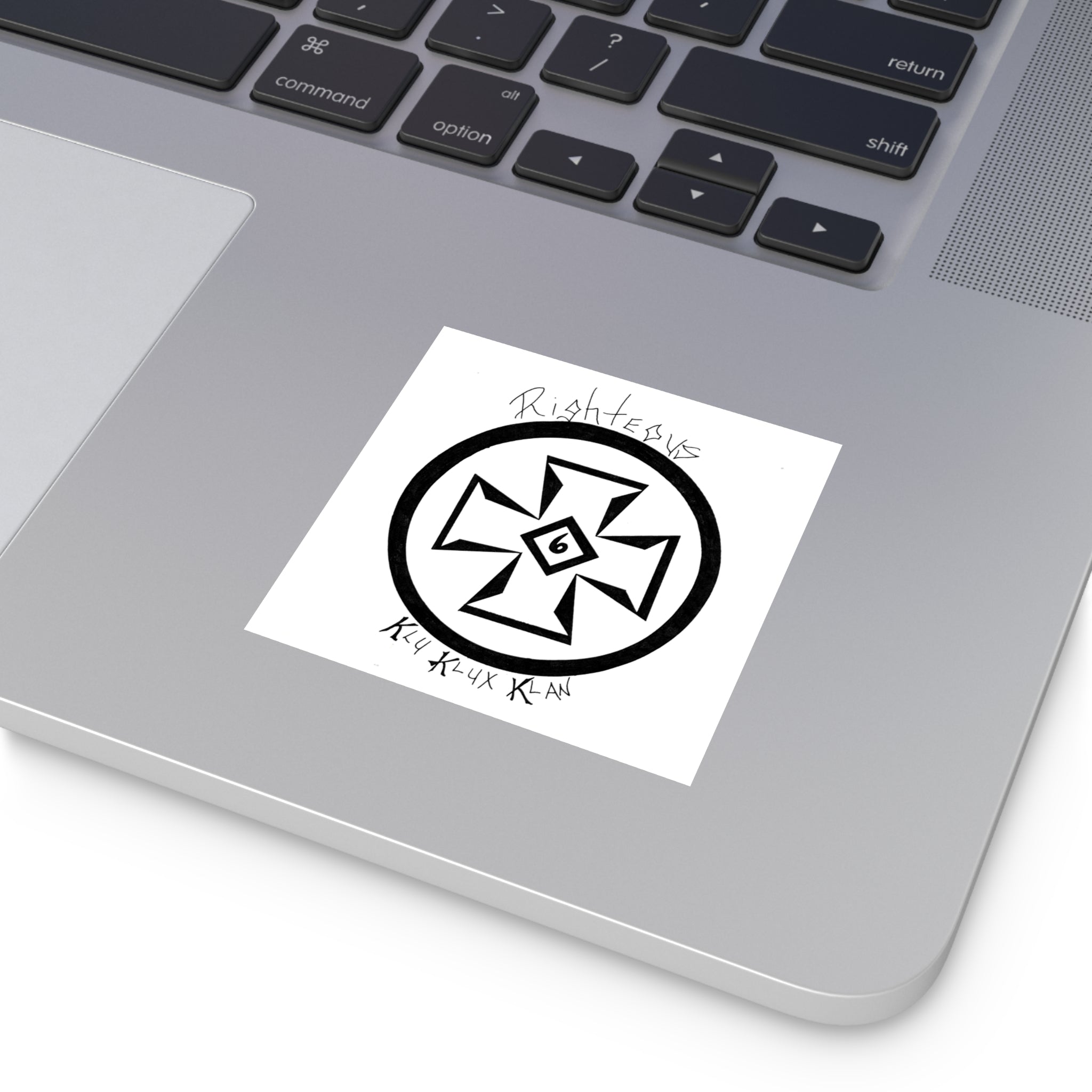 Righteous Klu Klux Klan Square Stickers, Ideal for Decor, Gifts, and More