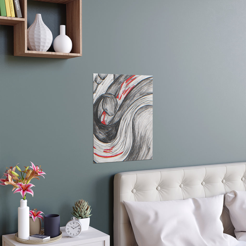 Stylish Silk Wall Poster, Elegant Art Decor, Indoor and Outdoor Wall Art, Unique Gift for Home, Modern Aesthetic Print