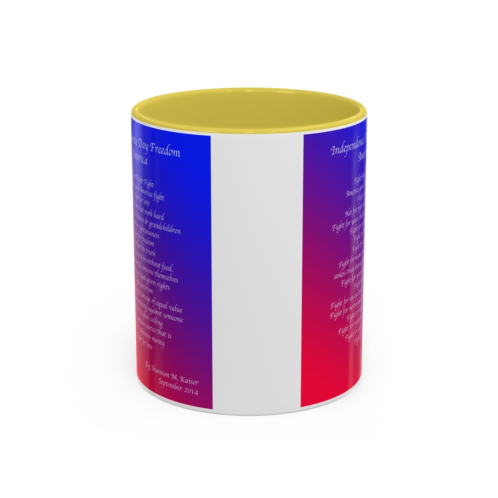 Colorful Independence Day Mug, Patriotic Coffee Cup, Freedom Quote Gift, 4th of July Decor, Inspirational Drinkware