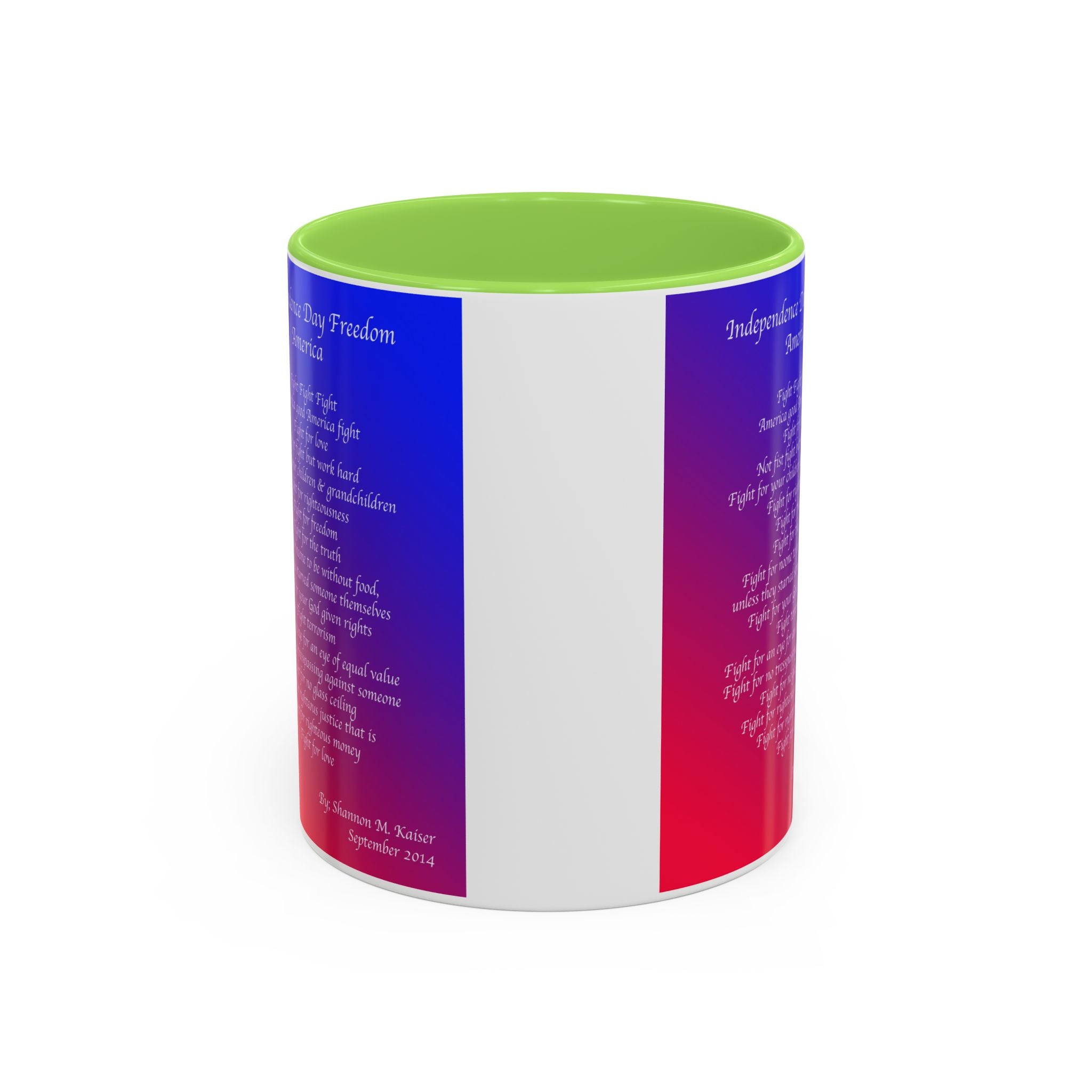 Colorful Independence Day Mug, Patriotic Coffee Cup, Freedom Quote Gift, 4th of July Decor, Inspirational Drinkware