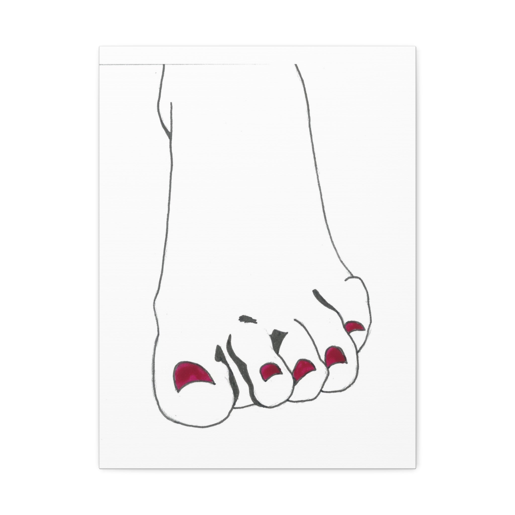 Artistic Foot Canvas Wall Art, Minimalist Home Decor, Gift for Her, Unique Birthday Present, Modern Boho Art