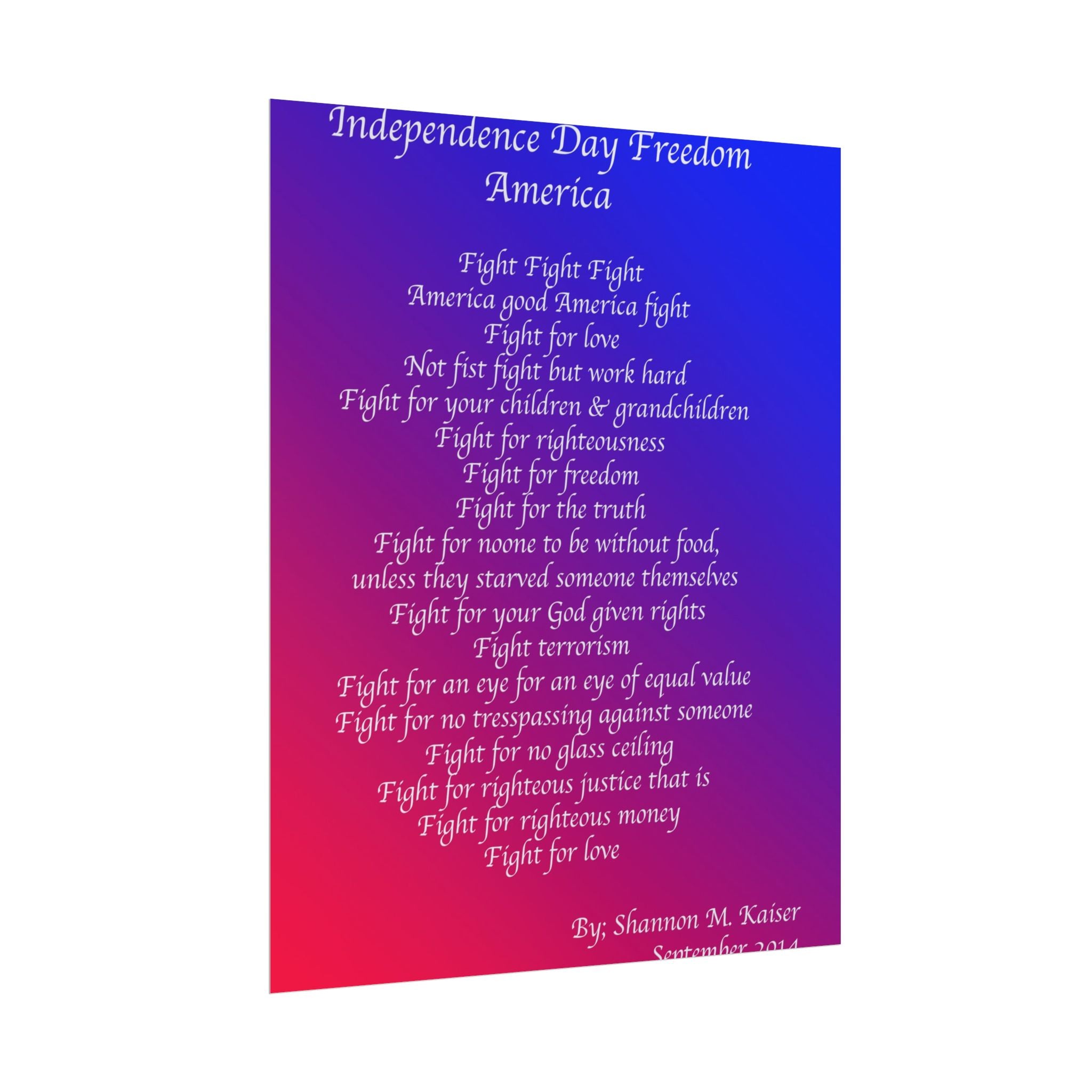 Patriotic Freedom Poster, Independence Day Decor, Inspirational Wall Art, Americana Home Decor, Motivational Gift for National Holidays