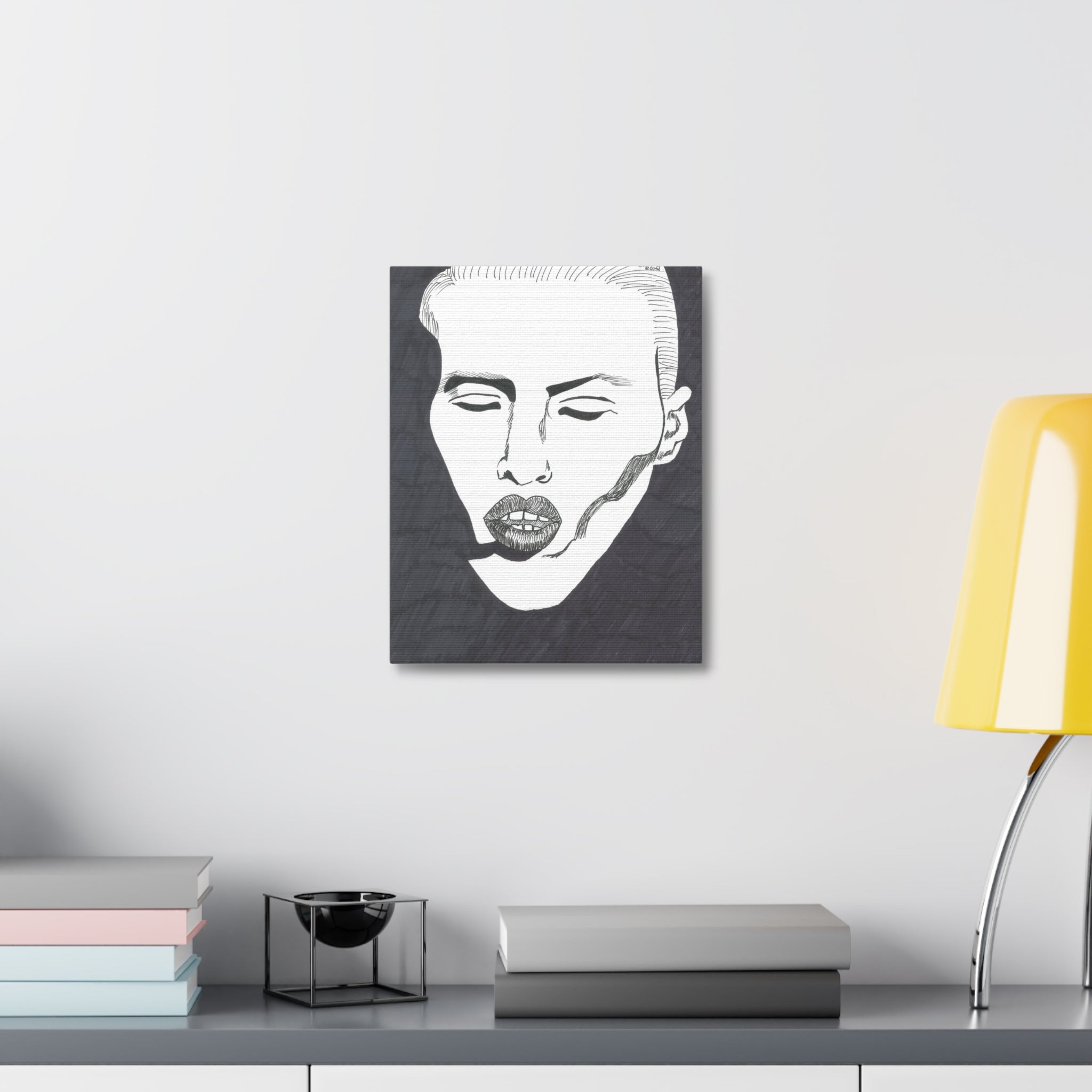 Artistic Stretched Canvas Wall Decor, Minimalist Face Art, Modern Home Decor, Unique Gift for Art Lovers, Contemporary Wall Art, [...]