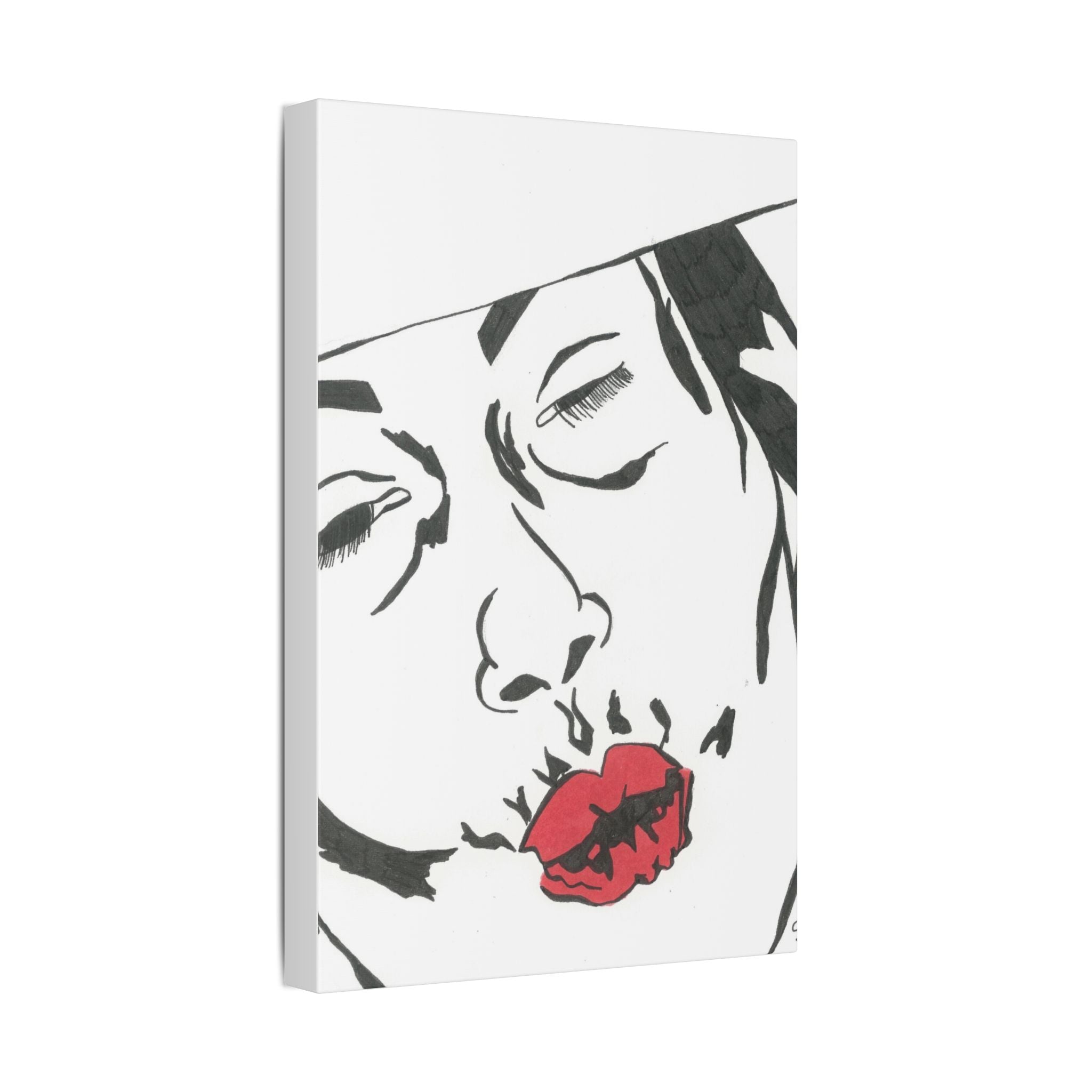 Artistic Lips Canvas Wall Art, Modern Decor, Unique Gift, Home Gallery, Boho Interior, Statement Piece