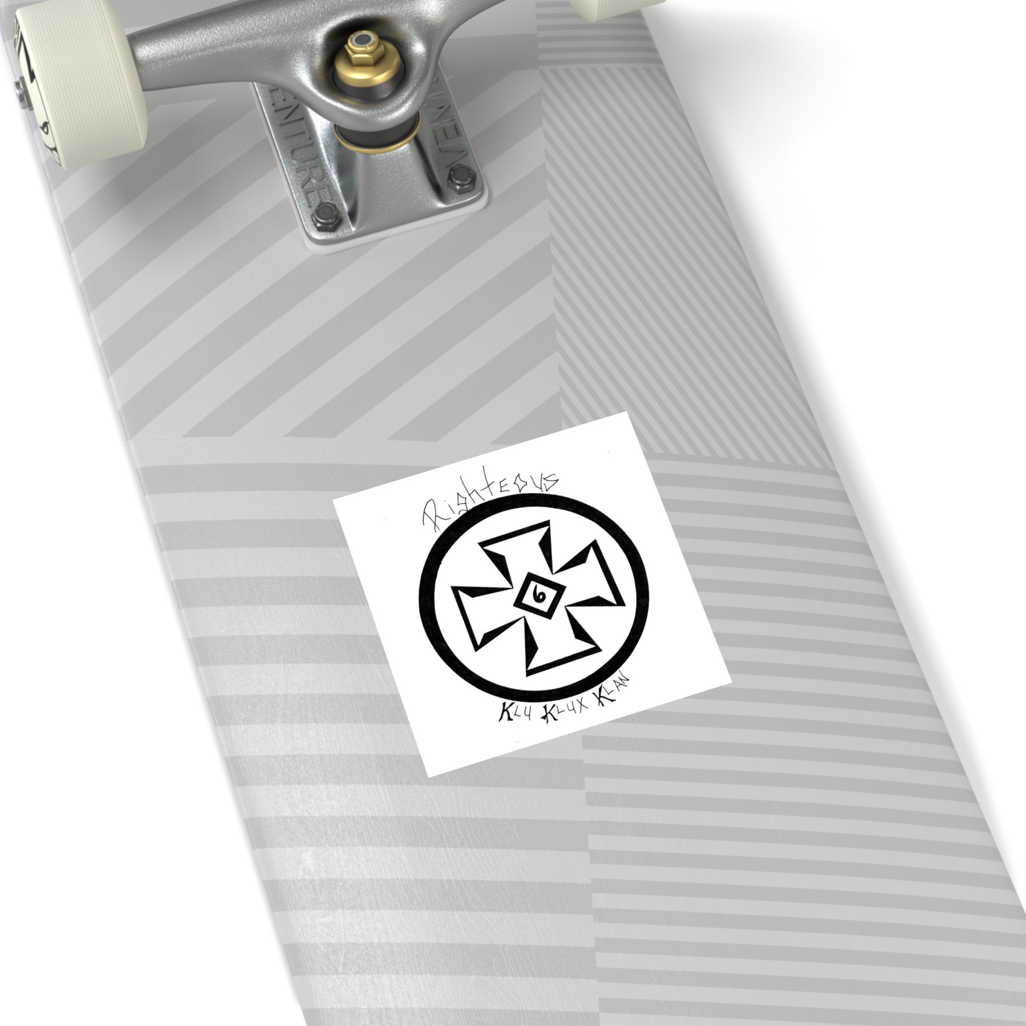 Righteous Klu Klux Klan Square Stickers, Ideal for Decor, Gifts, and More