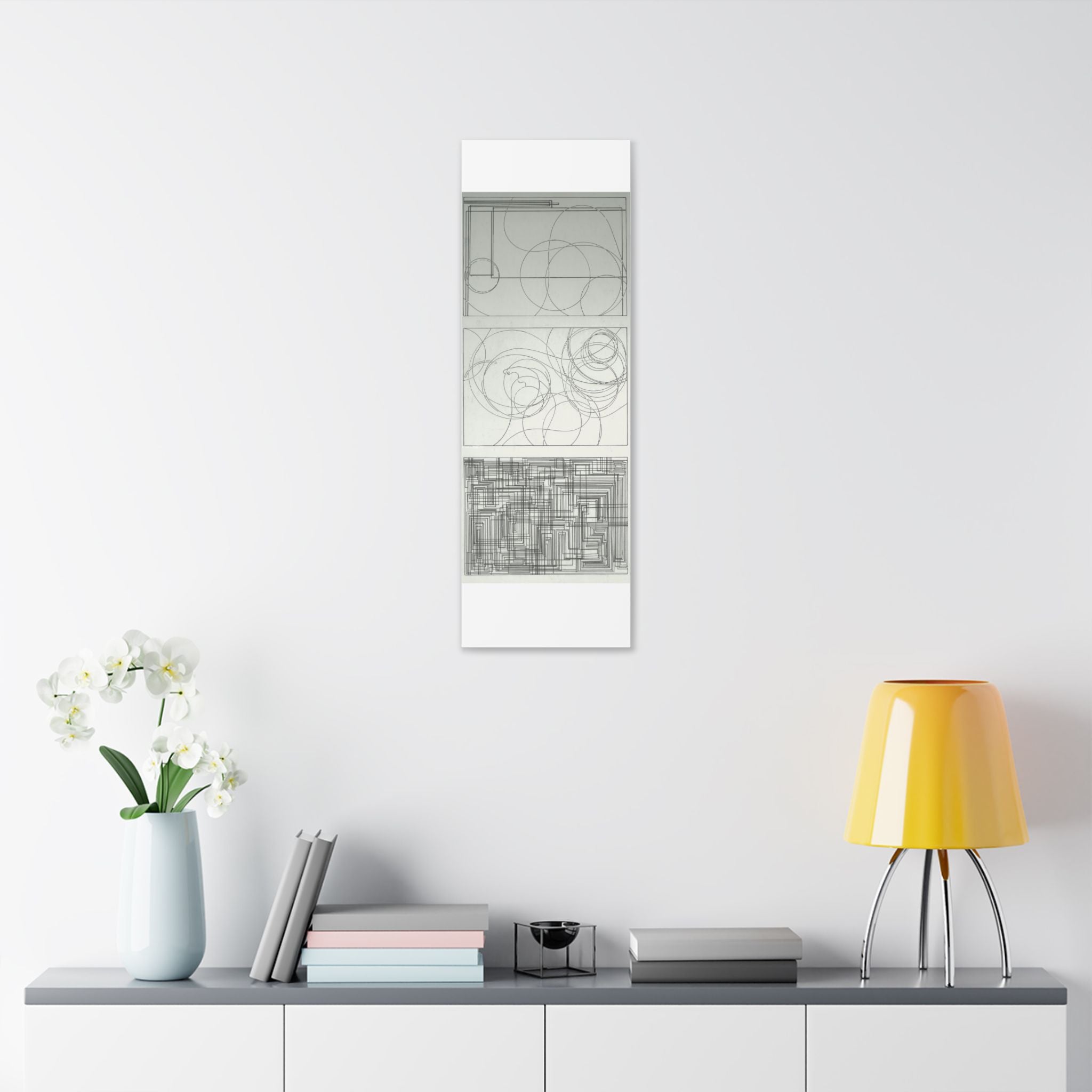 Abstract Line Art Stretched Canvas Wall Decor, Modern Home Art, Minimalist Canvas Print, Geometric Wall Art, Gift for Art Lovers