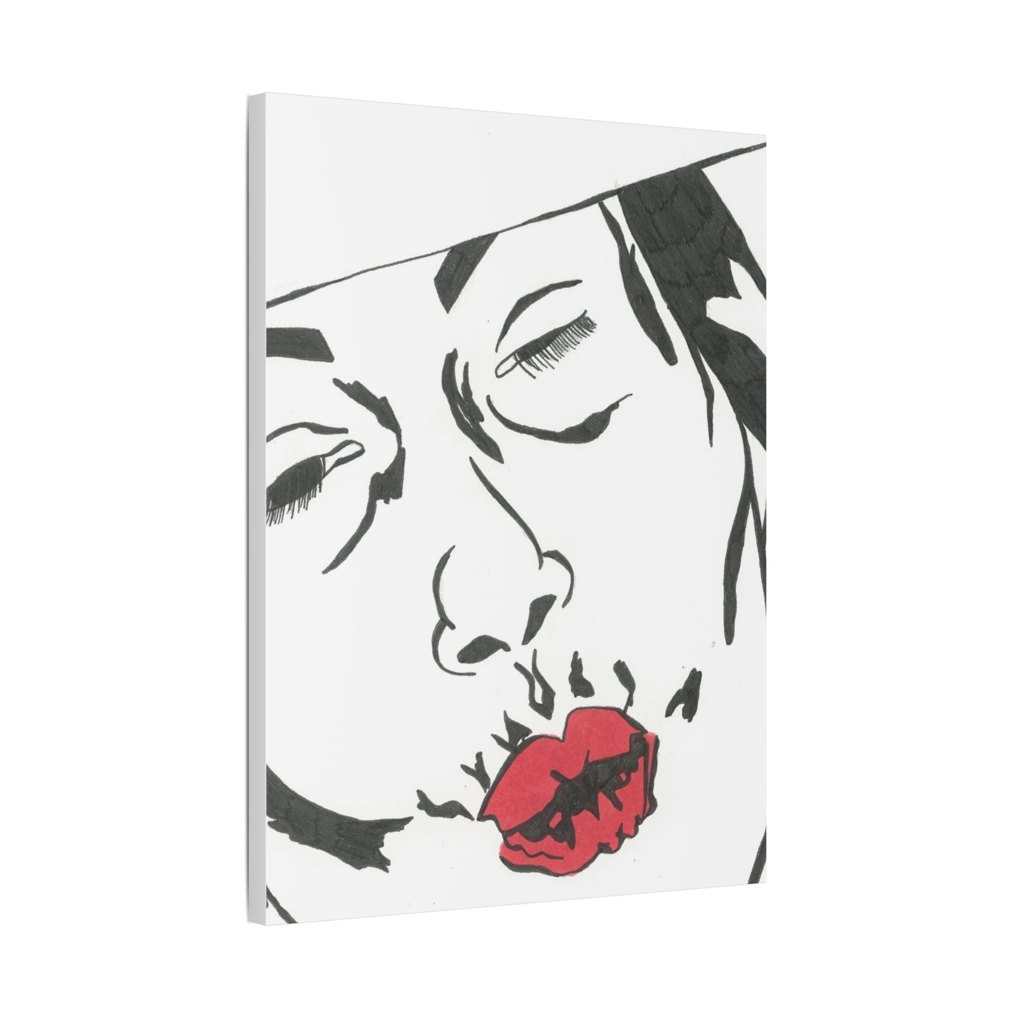 Artistic Lips Canvas Wall Art, Modern Decor, Unique Gift, Home Gallery, Boho Interior, Statement Piece