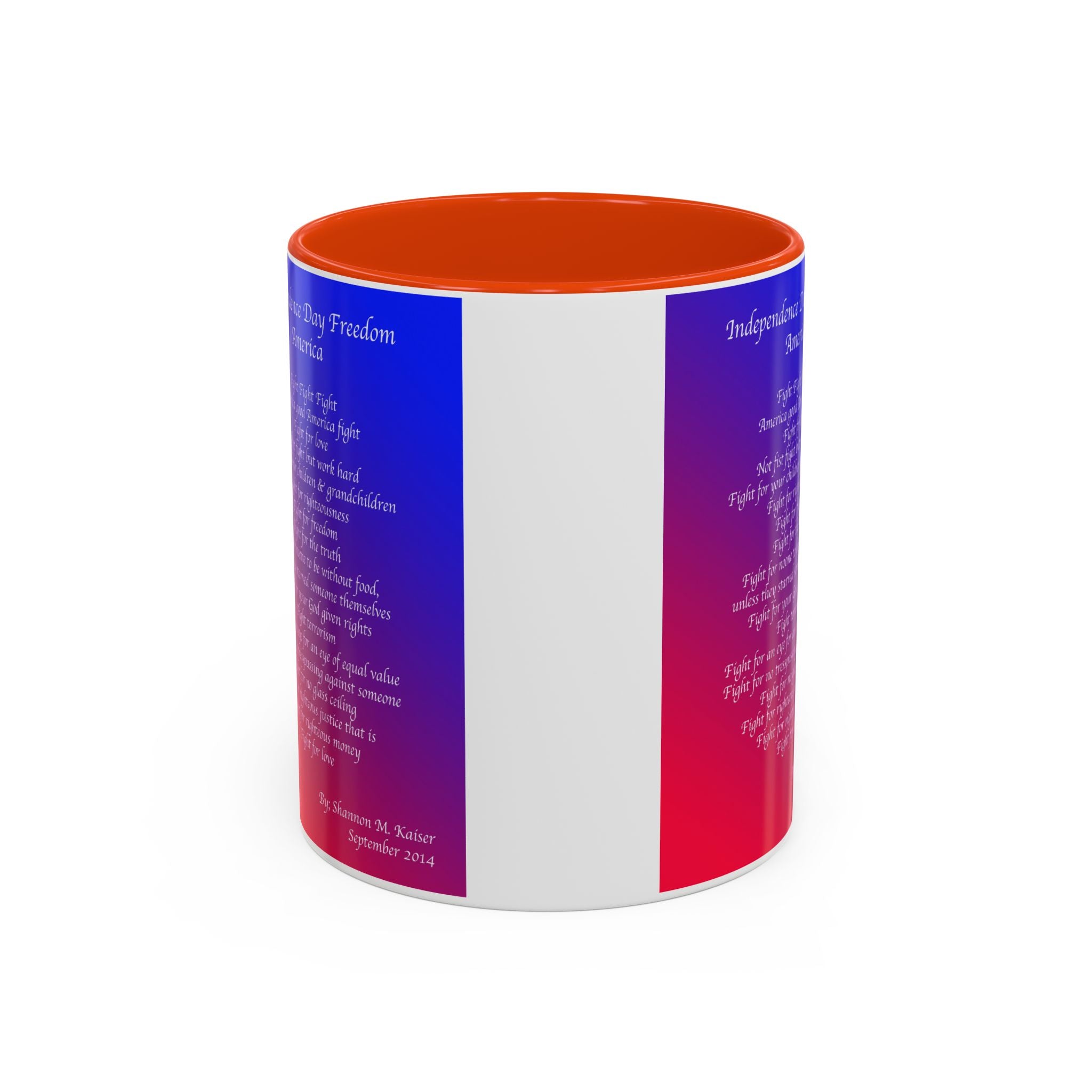 Colorful Independence Day Mug, Patriotic Coffee Cup, Freedom Quote Gift, 4th of July Decor, Inspirational Drinkware