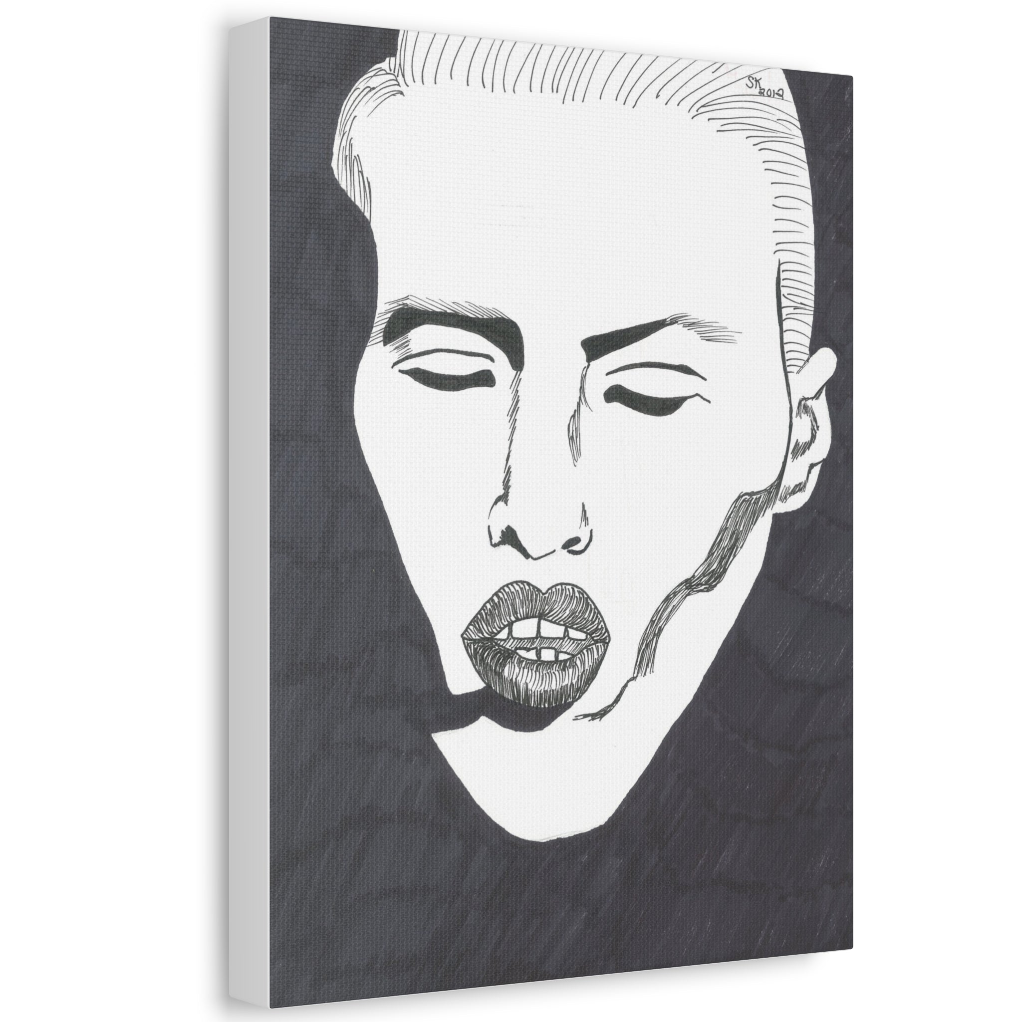 Artistic Stretched Canvas Wall Decor, Minimalist Face Art, Modern Home Decor, Unique Gift for Art Lovers, Contemporary Wall Art, [...]