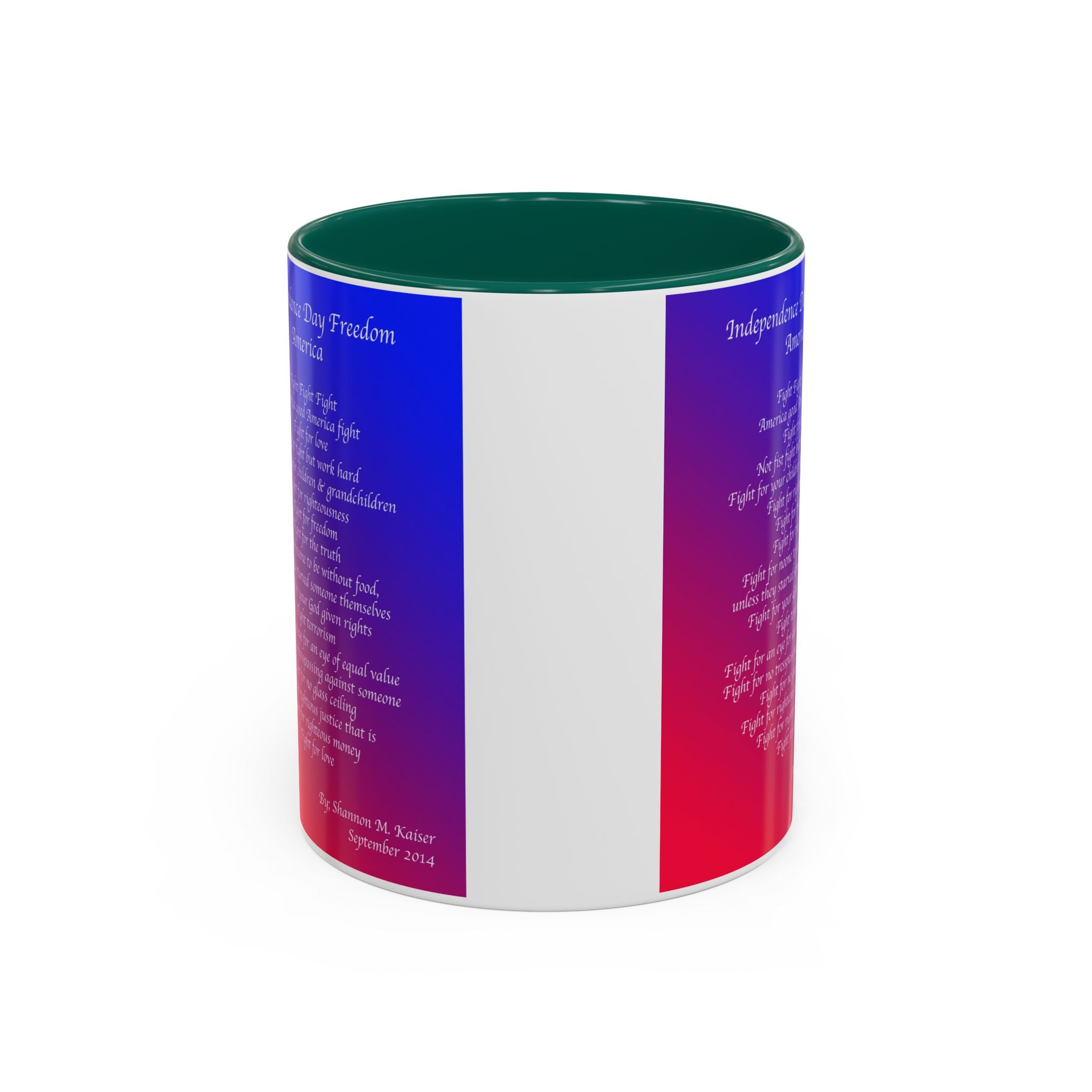 Colorful Independence Day Mug, Patriotic Coffee Cup, Freedom Quote Gift, 4th of July Decor, Inspirational Drinkware
