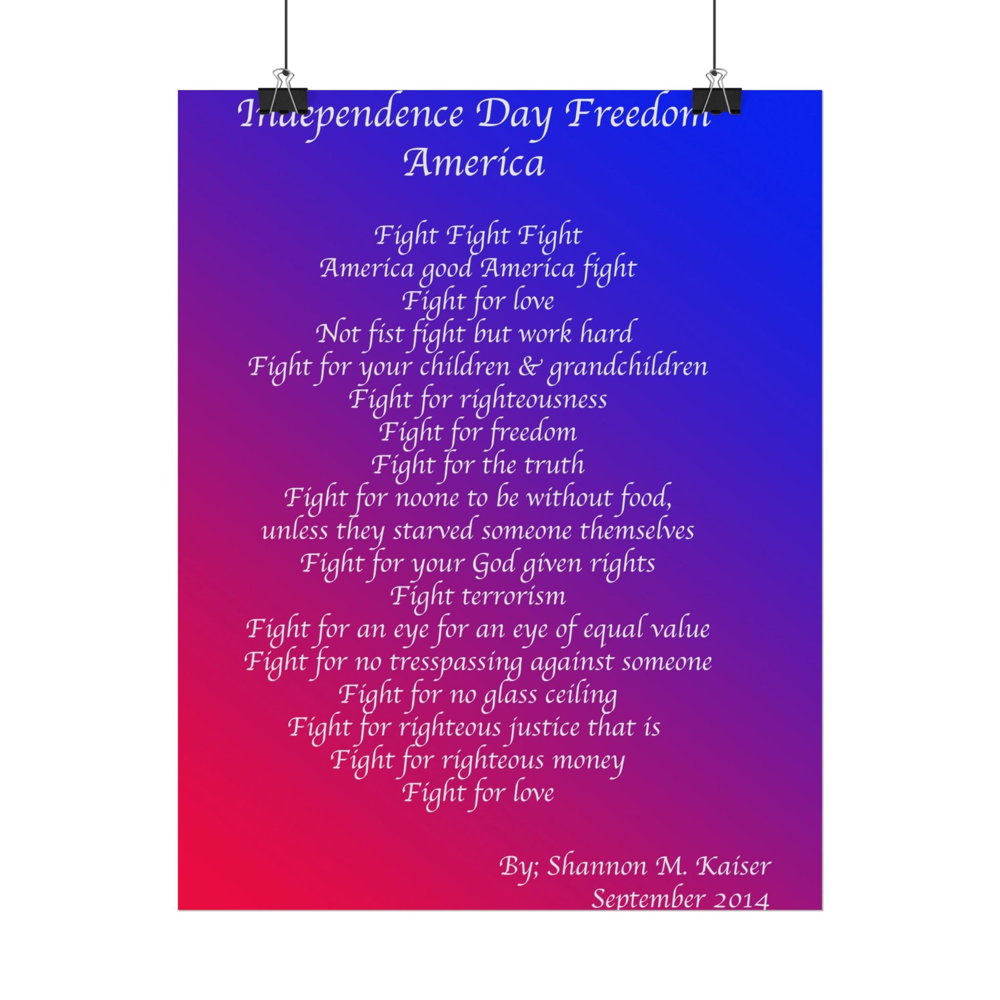 Patriotic Freedom Poster, Independence Day Decor, Inspirational Wall Art, Americana Home Decor, Motivational Gift for National Holidays