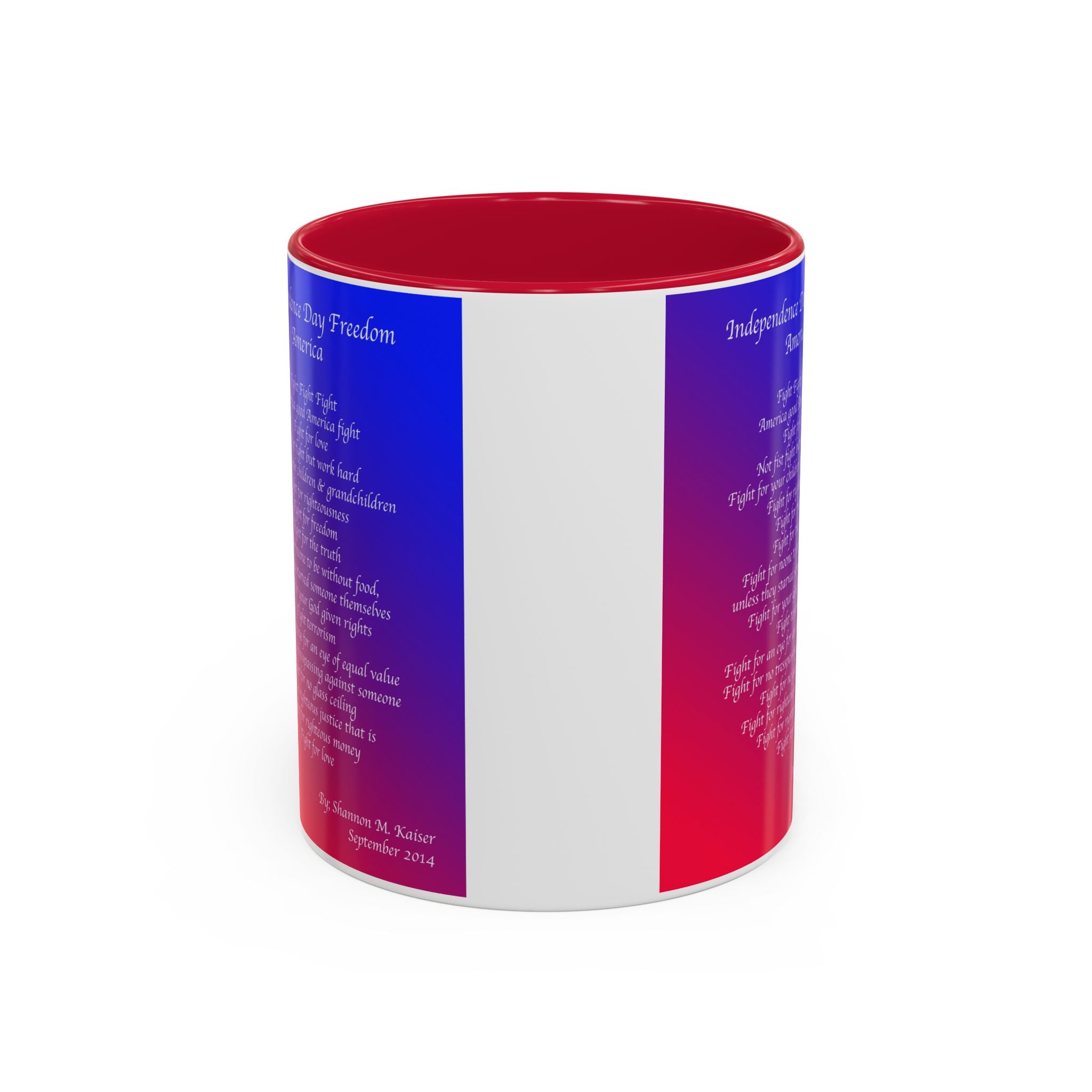 Colorful Independence Day Mug, Patriotic Coffee Cup, Freedom Quote Gift, 4th of July Decor, Inspirational Drinkware