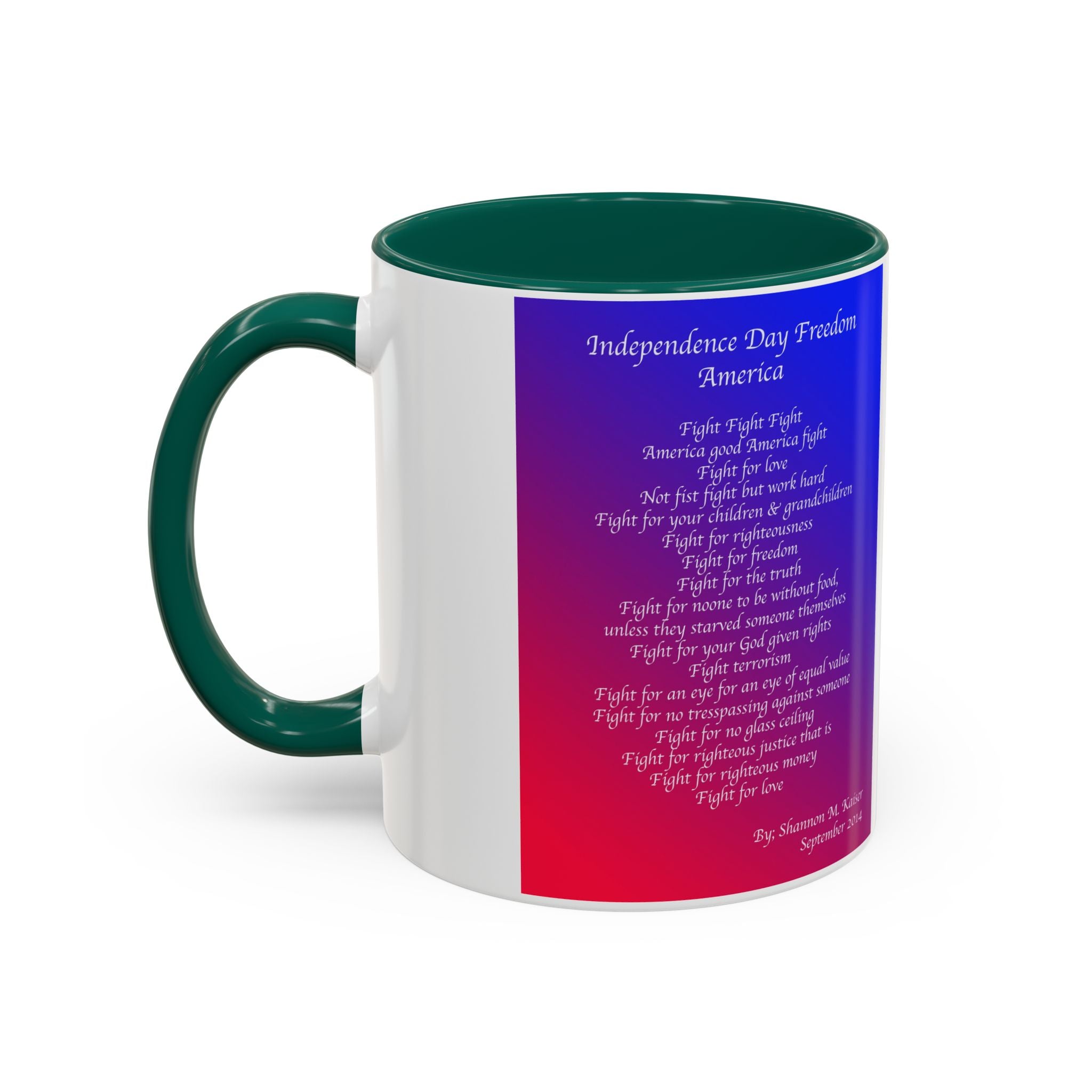 Colorful Independence Day Mug, Patriotic Coffee Cup, Freedom Quote Gift, 4th of July Decor, Inspirational Drinkware