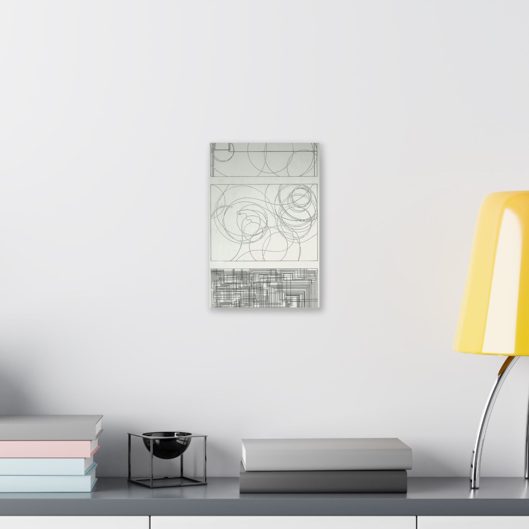 Abstract Line Art Stretched Canvas Wall Decor, Modern Home Art, Minimalist Canvas Print, Geometric Wall Art, Gift for Art Lovers