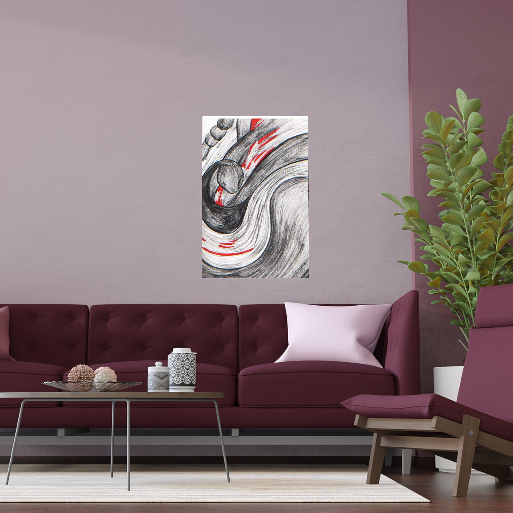 Stylish Silk Wall Poster, Elegant Art Decor, Indoor and Outdoor Wall Art, Unique Gift for Home, Modern Aesthetic Print