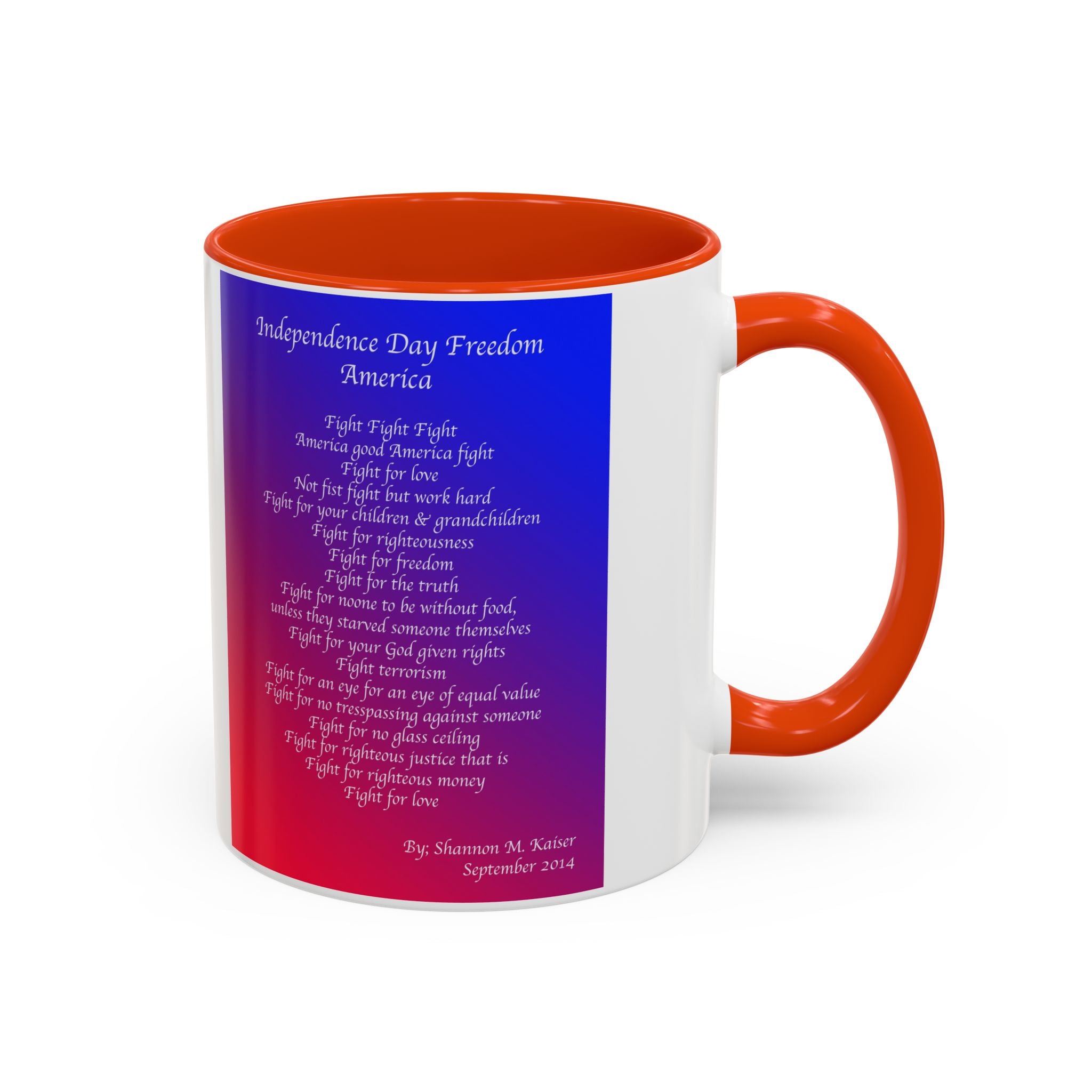 Colorful Independence Day Mug, Patriotic Coffee Cup, Freedom Quote Gift, 4th of July Decor, Inspirational Drinkware