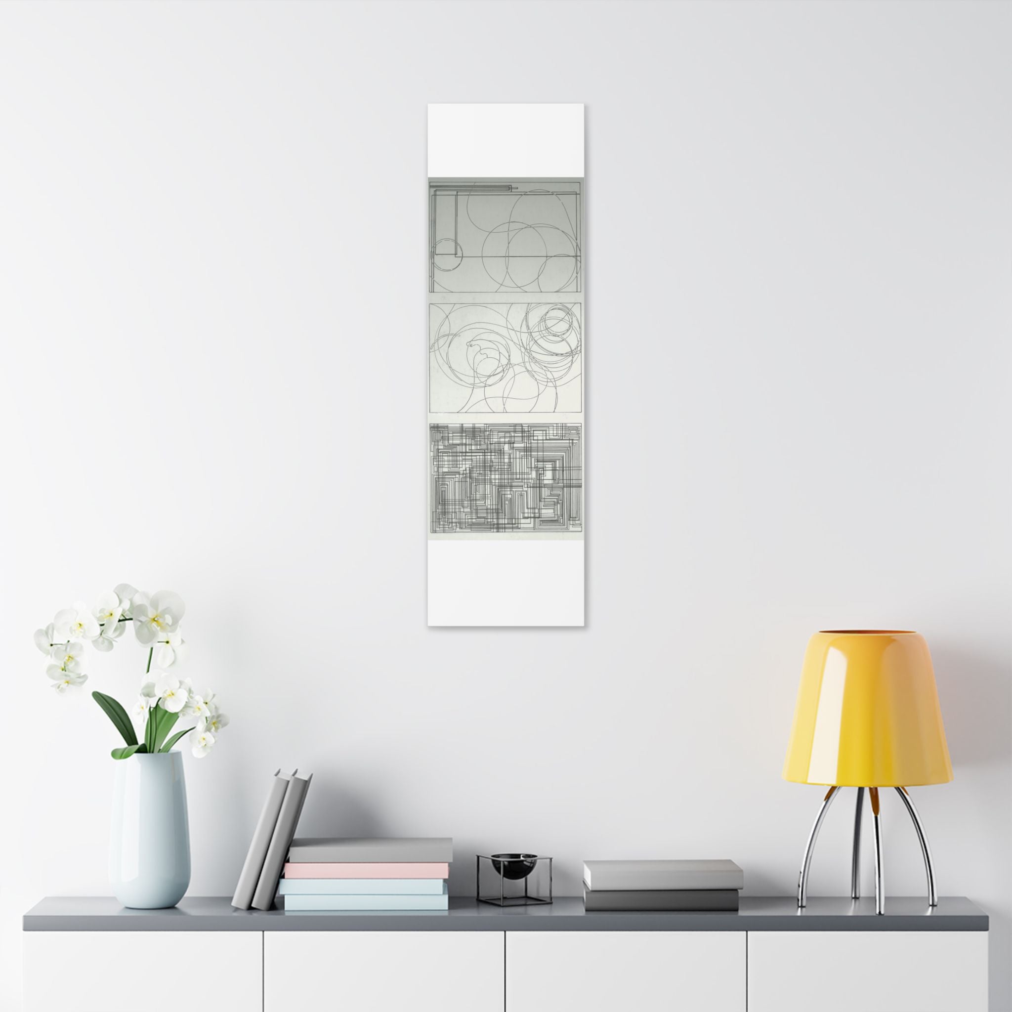Abstract Line Art Stretched Canvas Wall Decor, Modern Home Art, Minimalist Canvas Print, Geometric Wall Art, Gift for Art Lovers