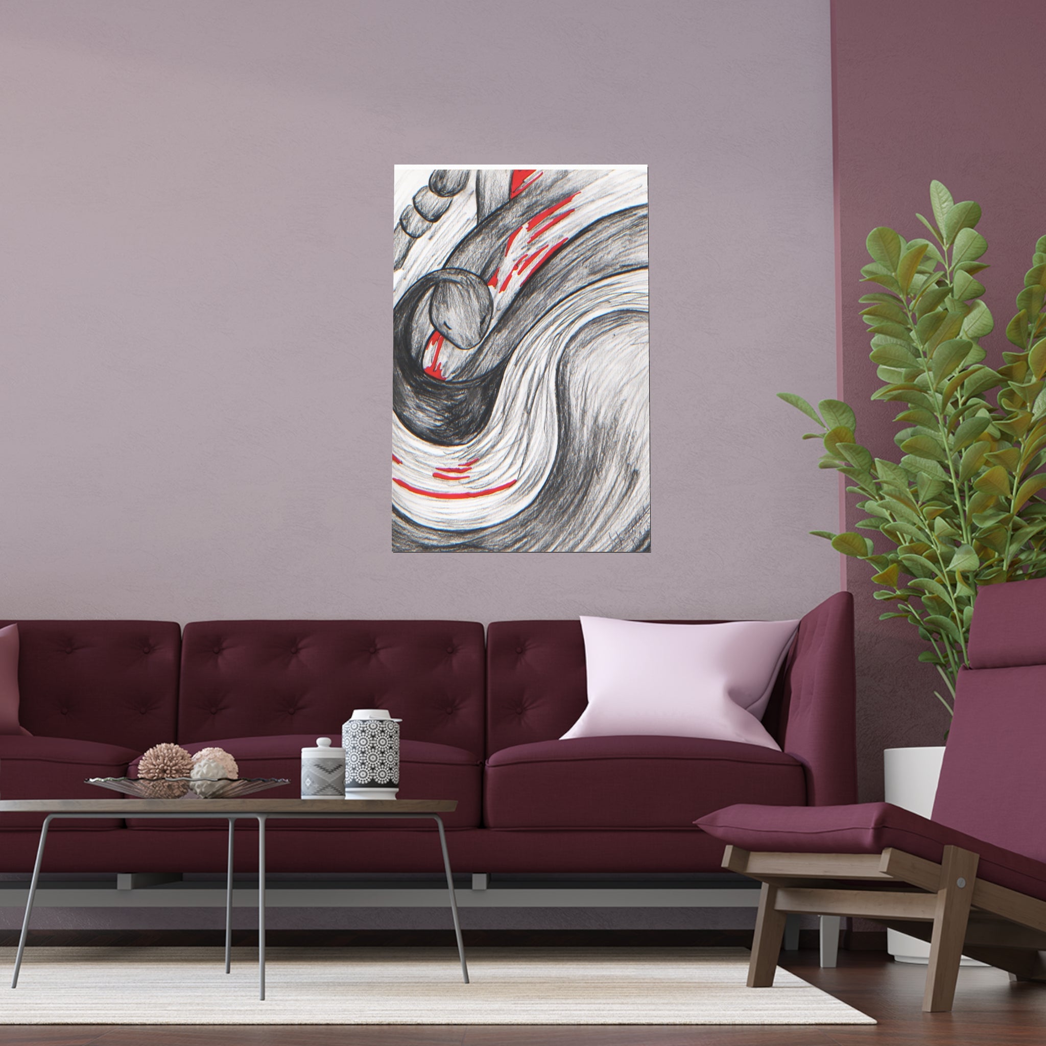 Stylish Silk Wall Poster, Elegant Art Decor, Indoor and Outdoor Wall Art, Unique Gift for Home, Modern Aesthetic Print