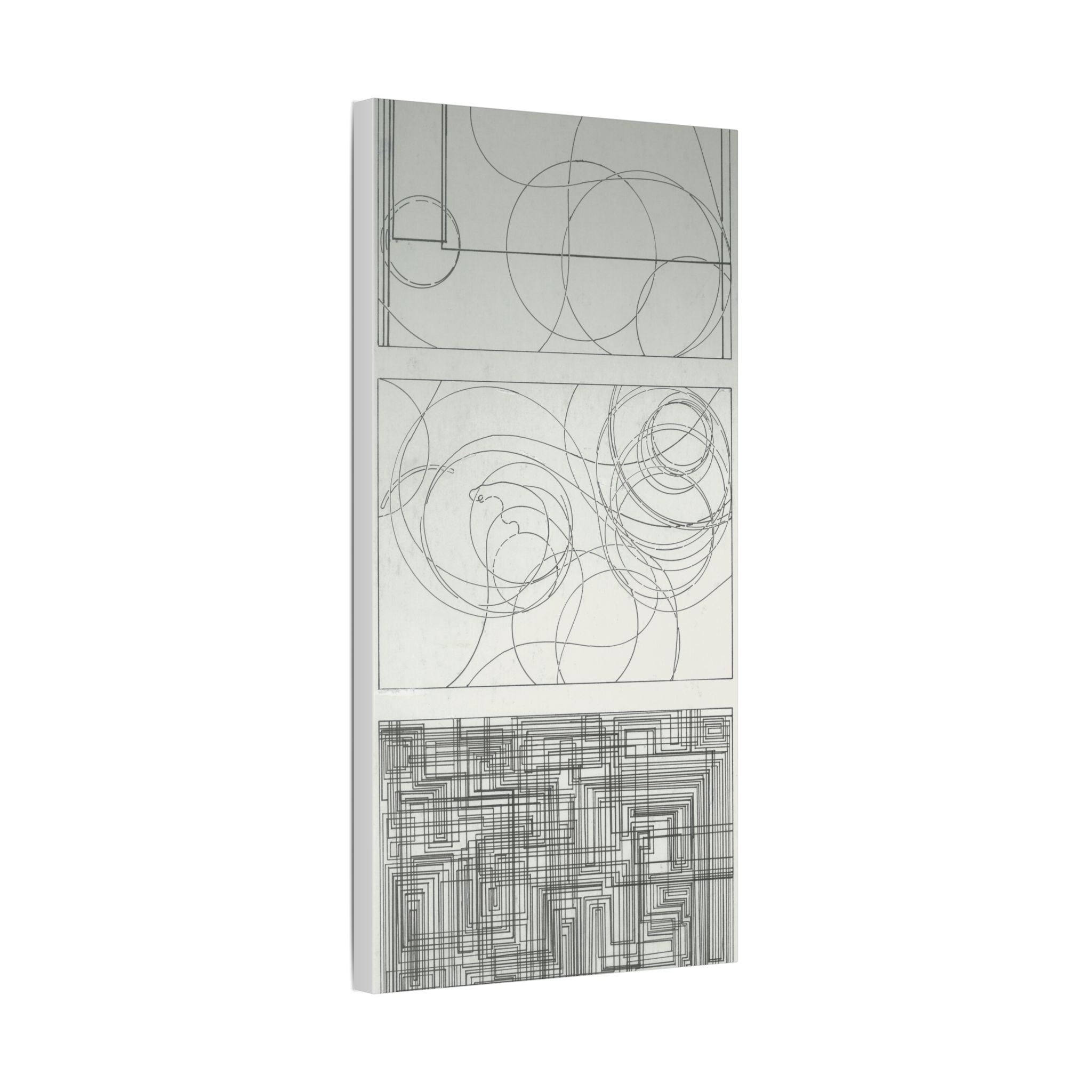 Abstract Line Art Stretched Canvas Wall Decor, Modern Home Art, Minimalist Canvas Print, Geometric Wall Art, Gift for Art Lovers