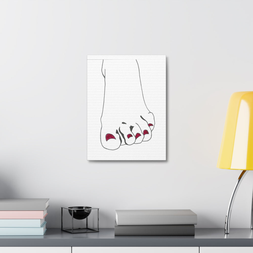 Artistic Foot Canvas Wall Art, Minimalist Home Decor, Gift for Her, Unique Birthday Present, Modern Boho Art