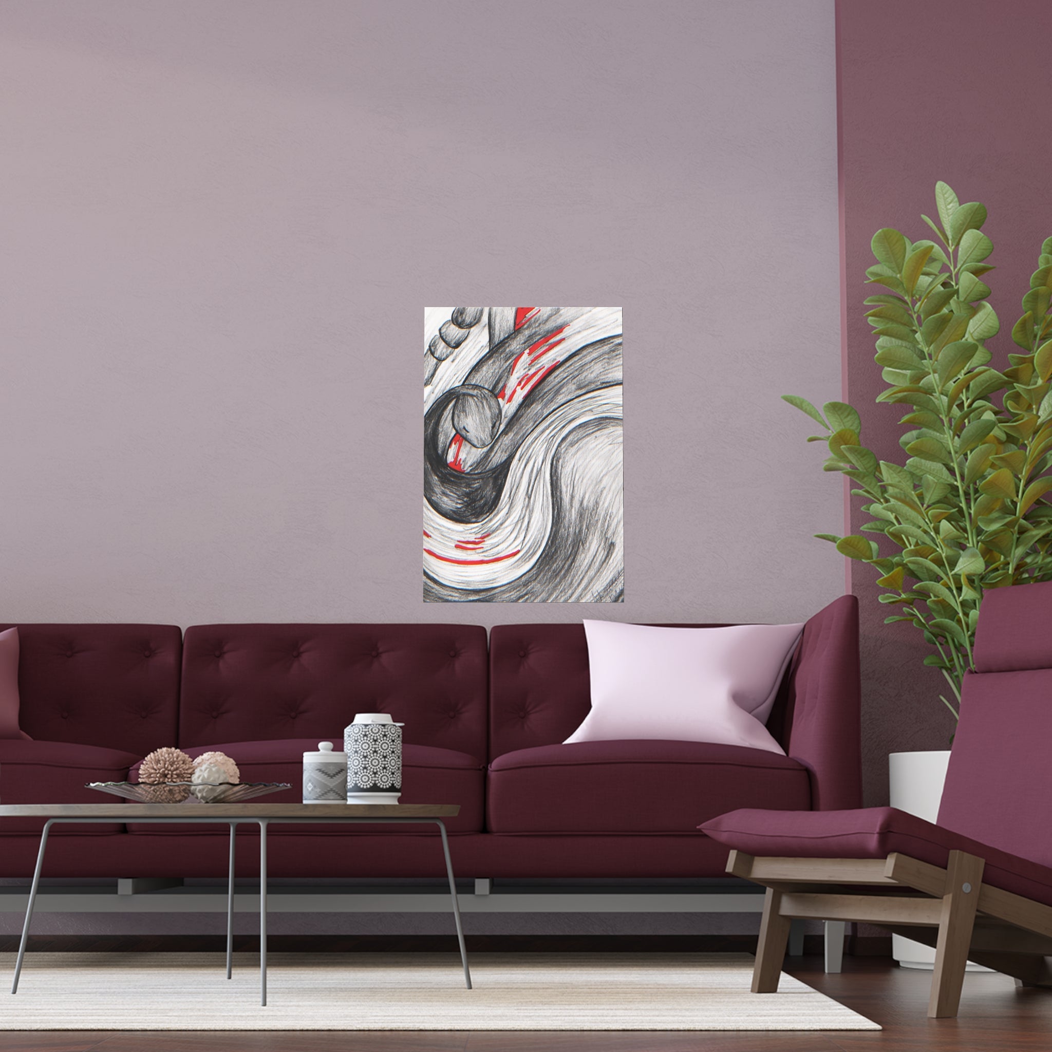 Stylish Silk Wall Poster, Elegant Art Decor, Indoor and Outdoor Wall Art, Unique Gift for Home, Modern Aesthetic Print