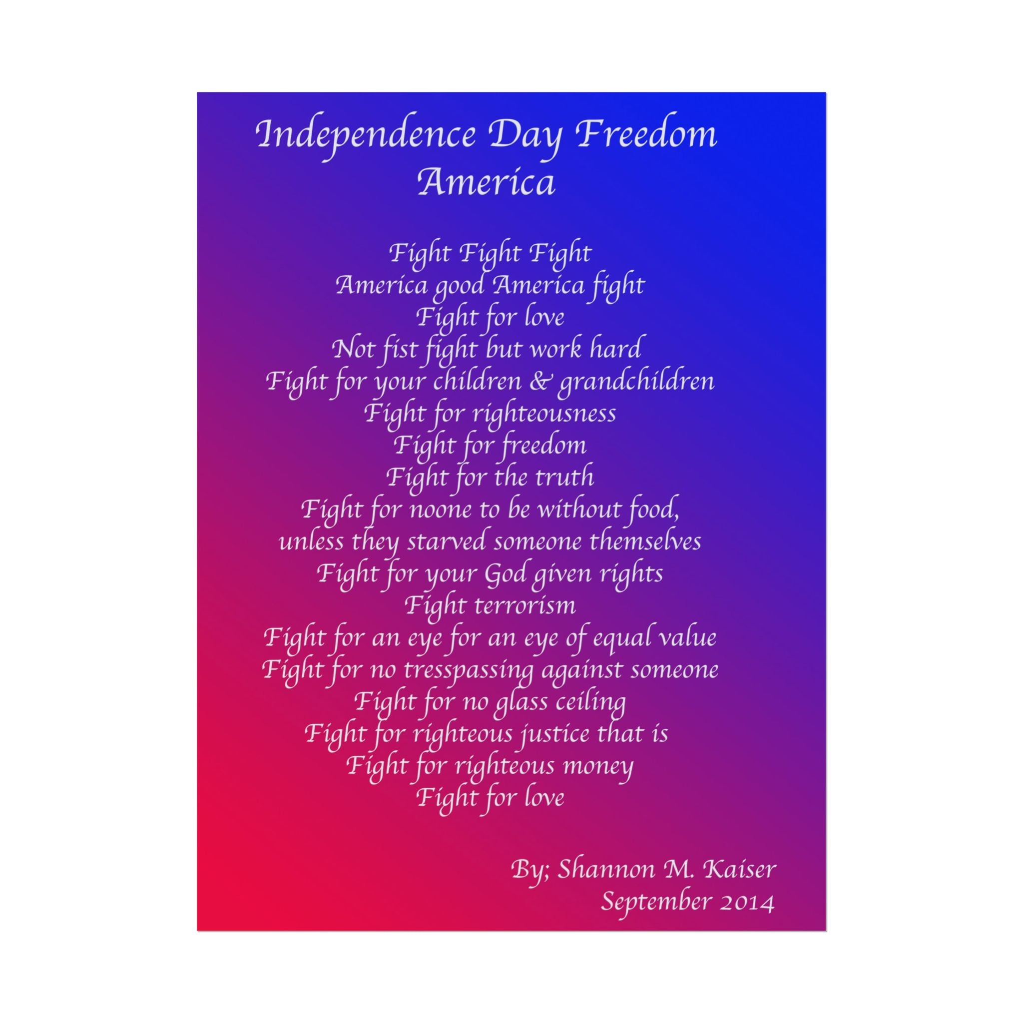 Patriotic Freedom Poster, Independence Day Decor, Inspirational Wall Art, Americana Home Decor, Motivational Gift for National Holidays