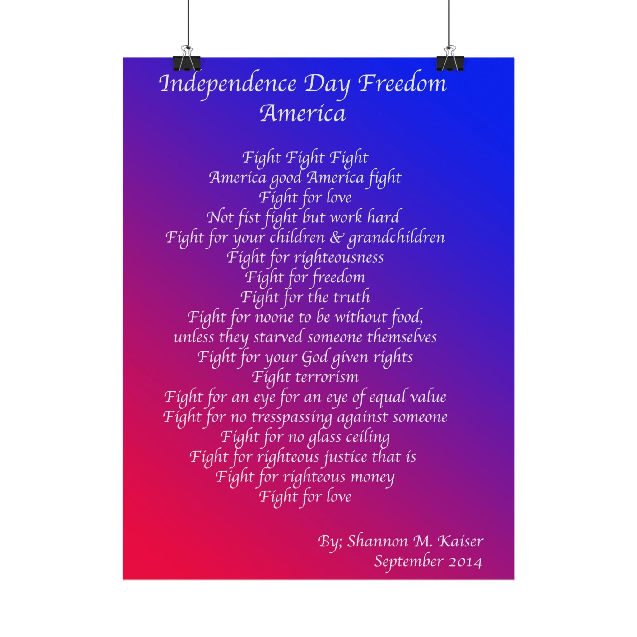 Patriotic Freedom Poster, Independence Day Decor, Inspirational Wall Art, Americana Home Decor, Motivational Gift for National Holidays