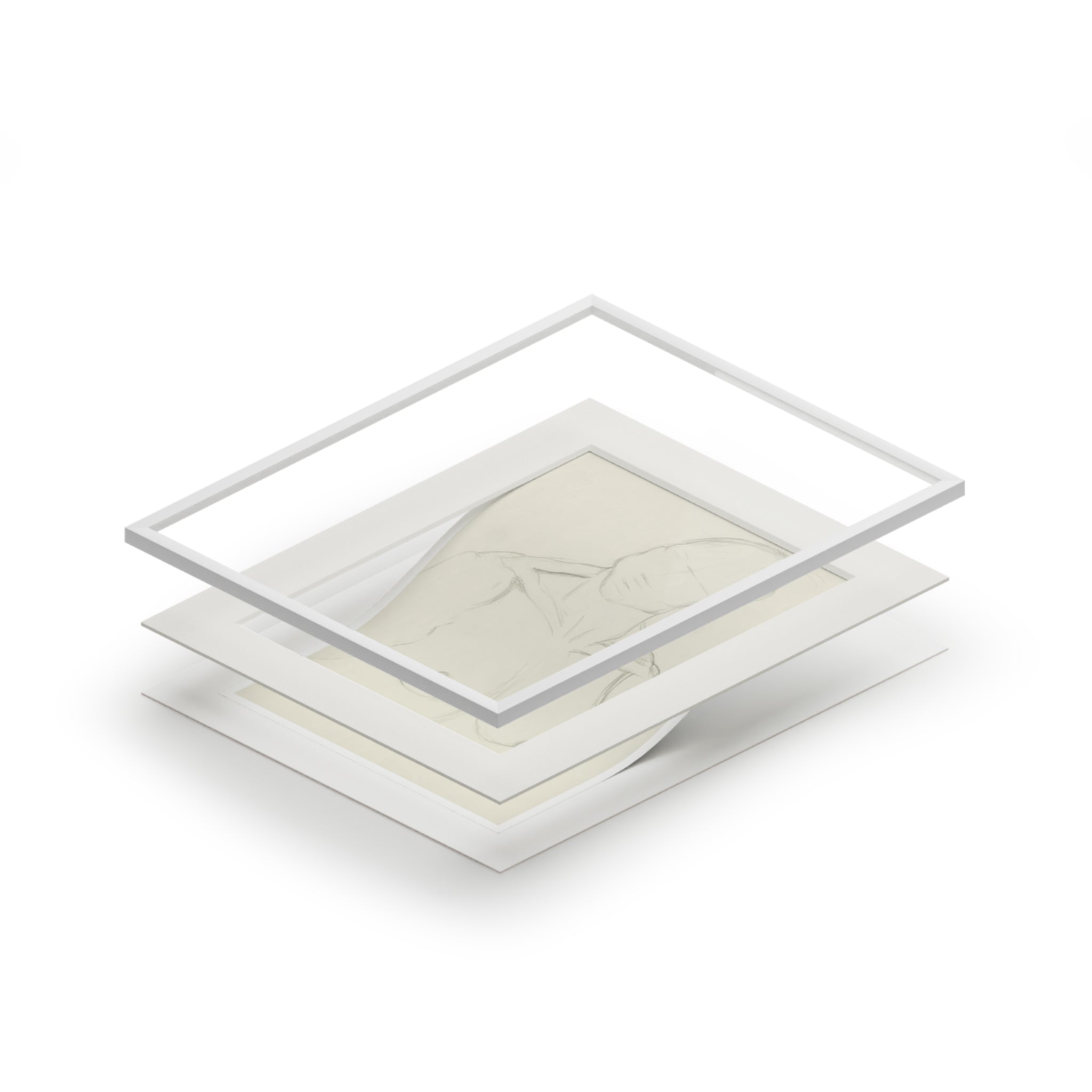 Elegant Fine Art Prints with Passepartout Frame for Home Decor, Gallery Art, Minimalist Wall Art, Gift for Art Lovers, Artistic Home Accents
