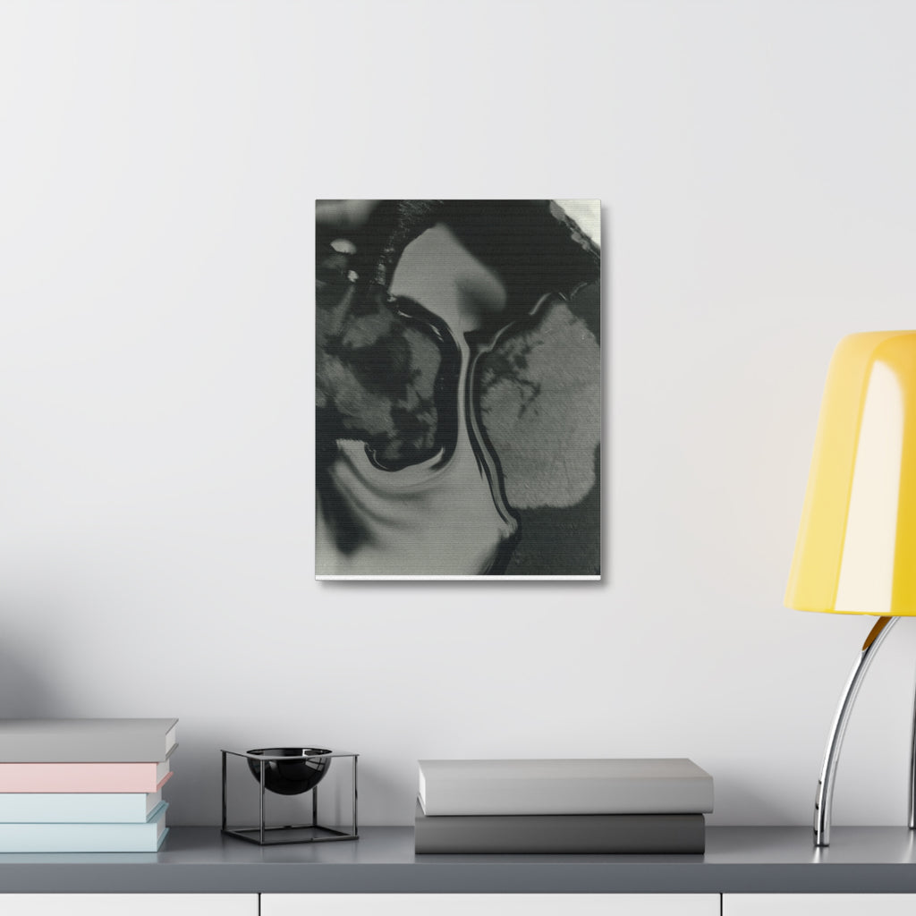 Abstract Black and White Stretched Canvas Art | Modern Home Decor, Office Wall Art, Minimalist Print, Gift for Art Lovers