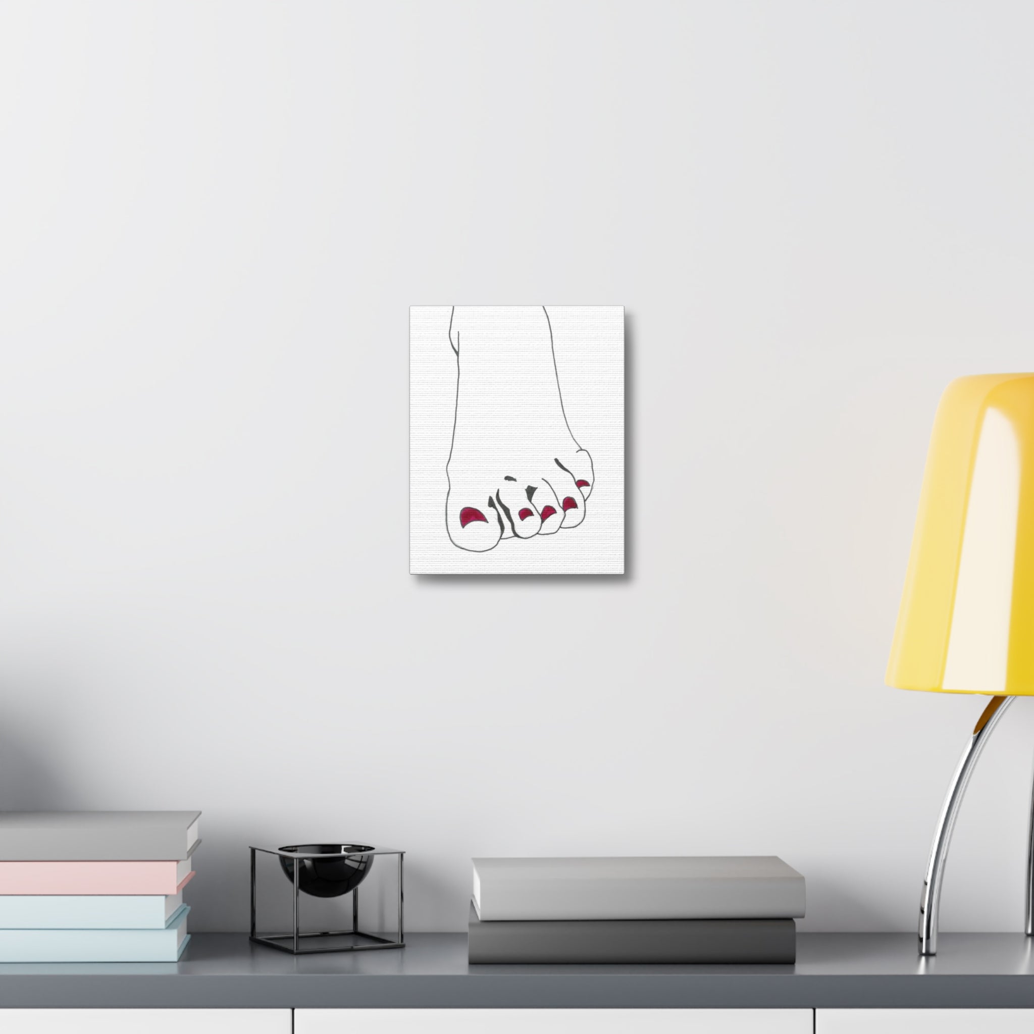 Artistic Foot Canvas Wall Art, Minimalist Home Decor, Gift for Her, Unique Birthday Present, Modern Boho Art