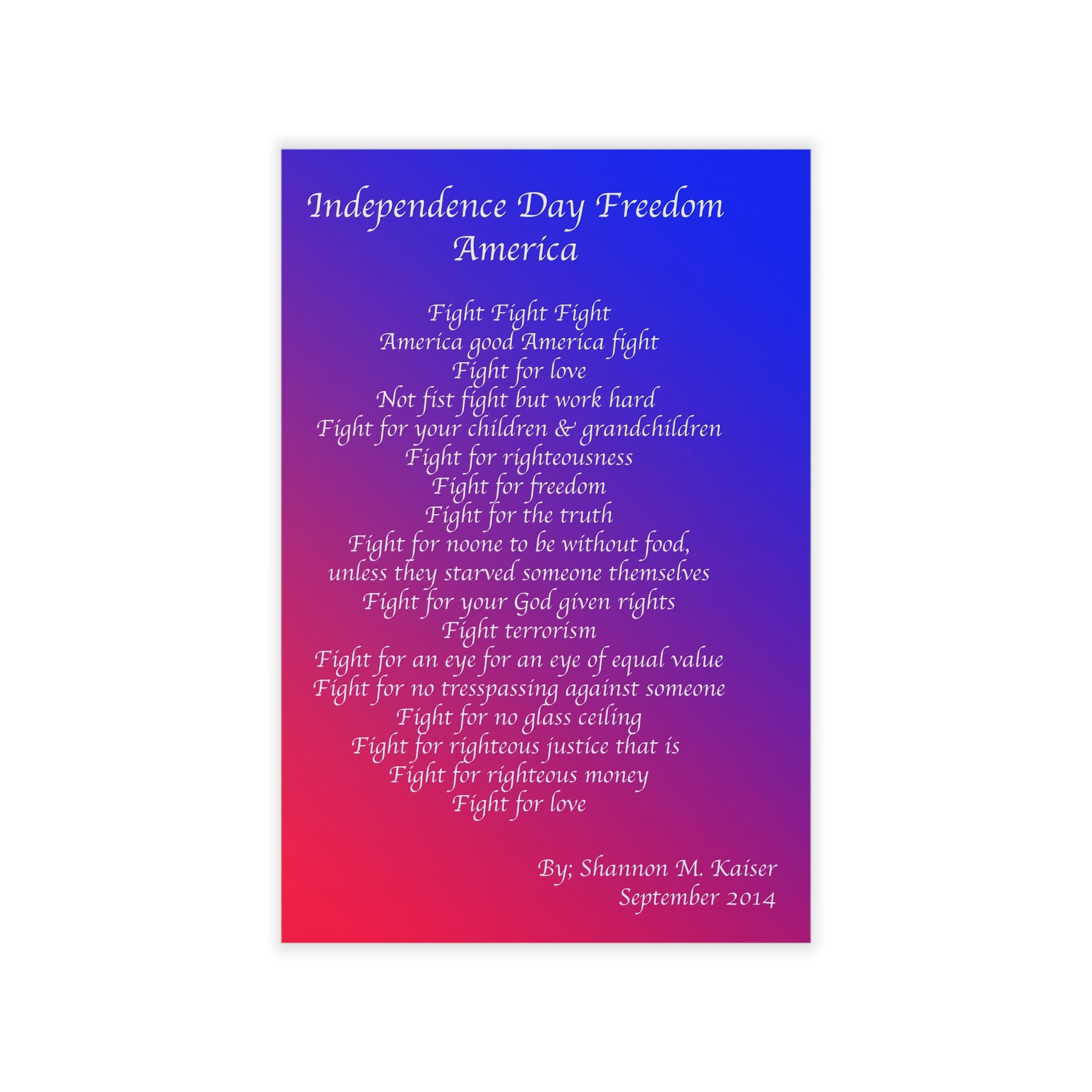 Patriotic Wall Decals for Independence Day, Inspirational Home Decor, Freedom Quotes, Red White Blue Art, USA Wall Art