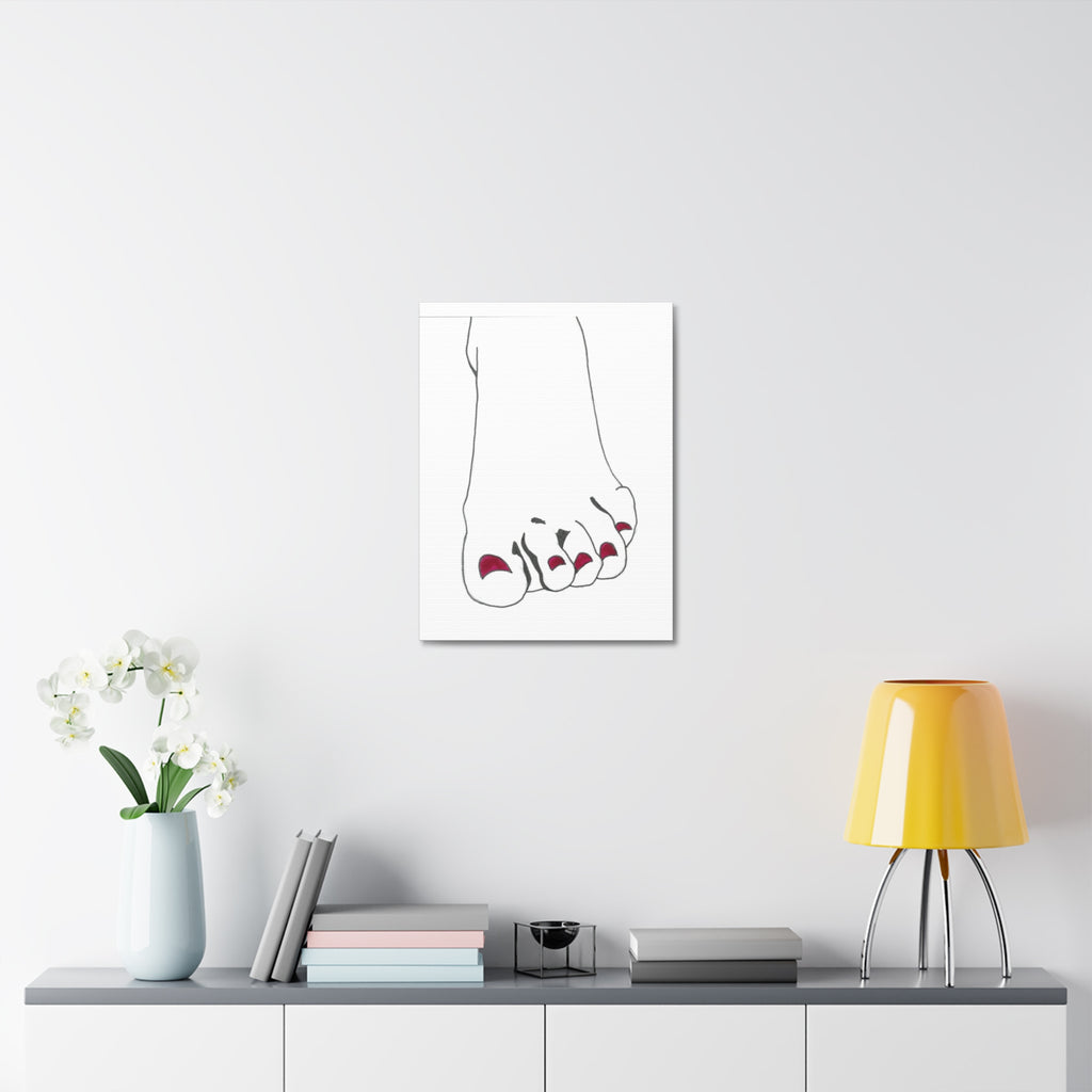 Artistic Foot Canvas Wall Art, Minimalist Home Decor, Gift for Her, Unique Birthday Present, Modern Boho Art