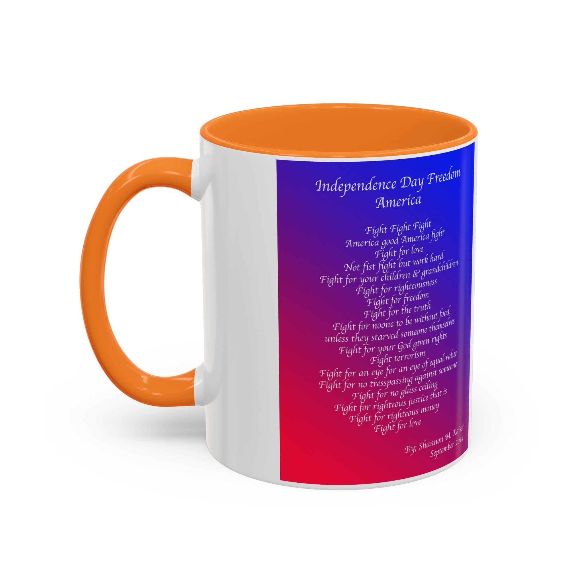 Colorful Independence Day Mug, Patriotic Coffee Cup, Freedom Quote Gift, 4th of July Decor, Inspirational Drinkware