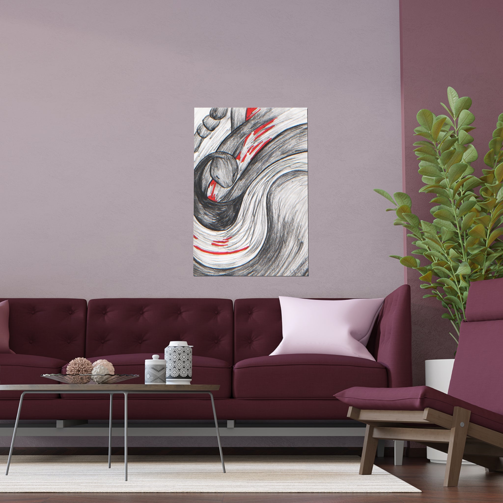 Stylish Silk Wall Poster, Elegant Art Decor, Indoor and Outdoor Wall Art, Unique Gift for Home, Modern Aesthetic Print