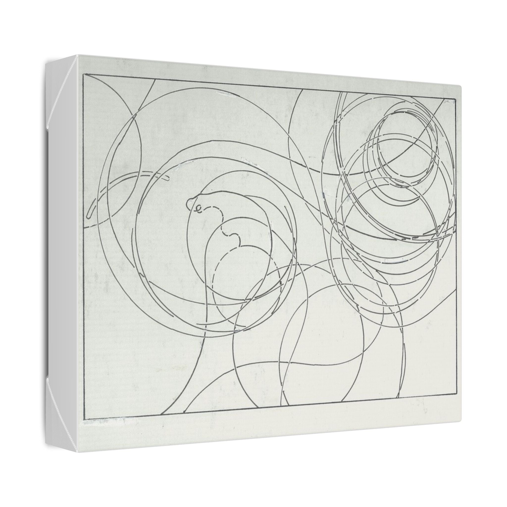 Abstract Line Art Stretched Canvas Wall Decor, Modern Home Art, Minimalist Canvas Print, Geometric Wall Art, Gift for Art Lovers