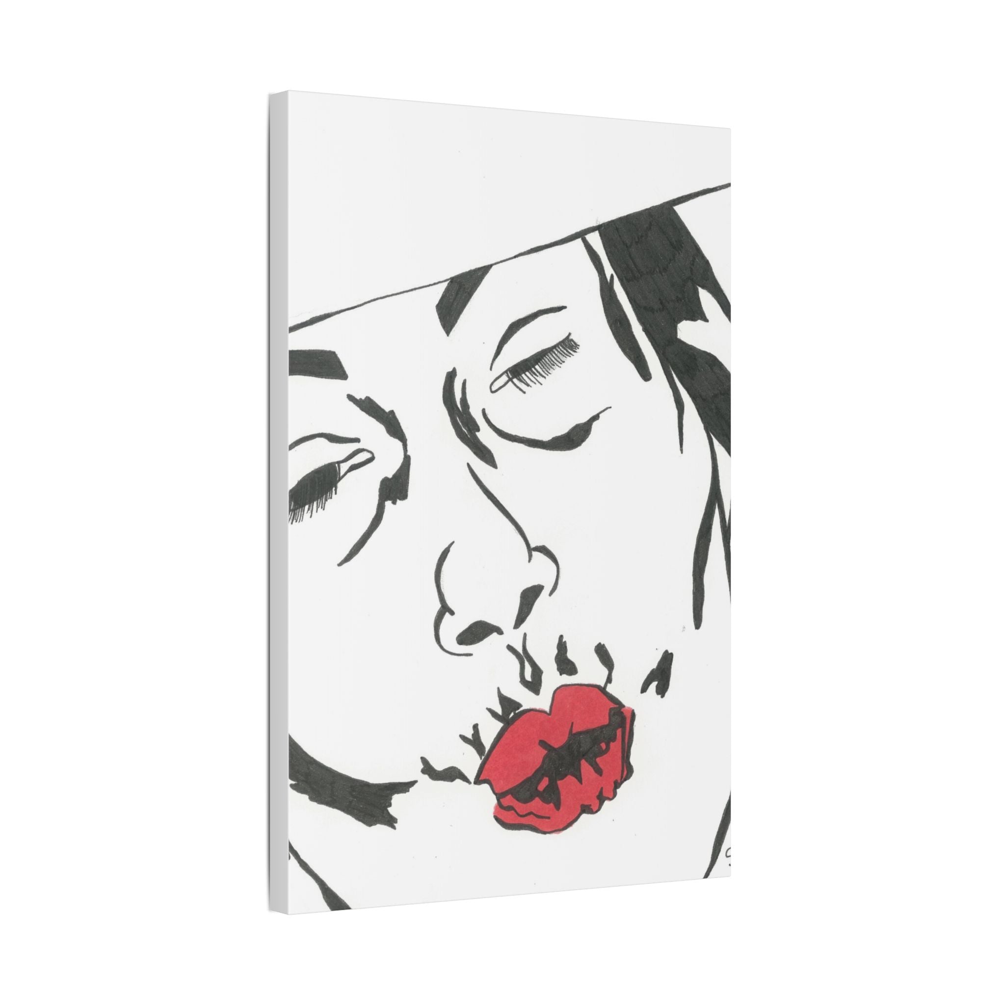 Artistic Lips Canvas Wall Art, Modern Decor, Unique Gift, Home Gallery, Boho Interior, Statement Piece