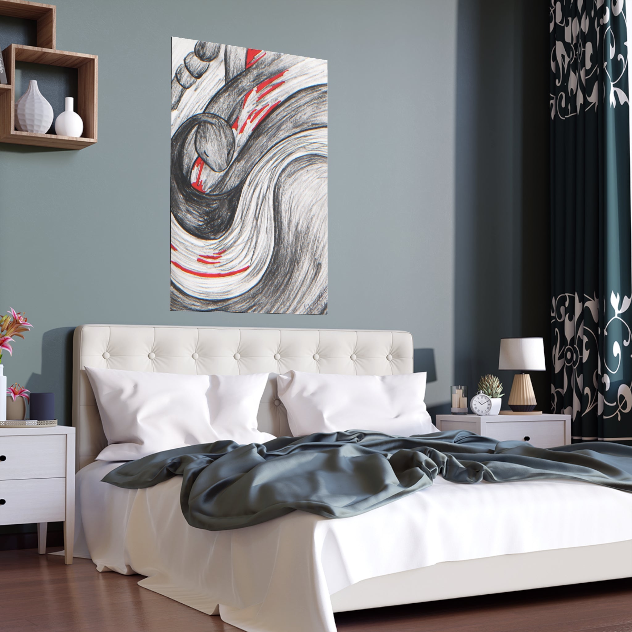 Stylish Silk Wall Poster, Elegant Art Decor, Indoor and Outdoor Wall Art, Unique Gift for Home, Modern Aesthetic Print
